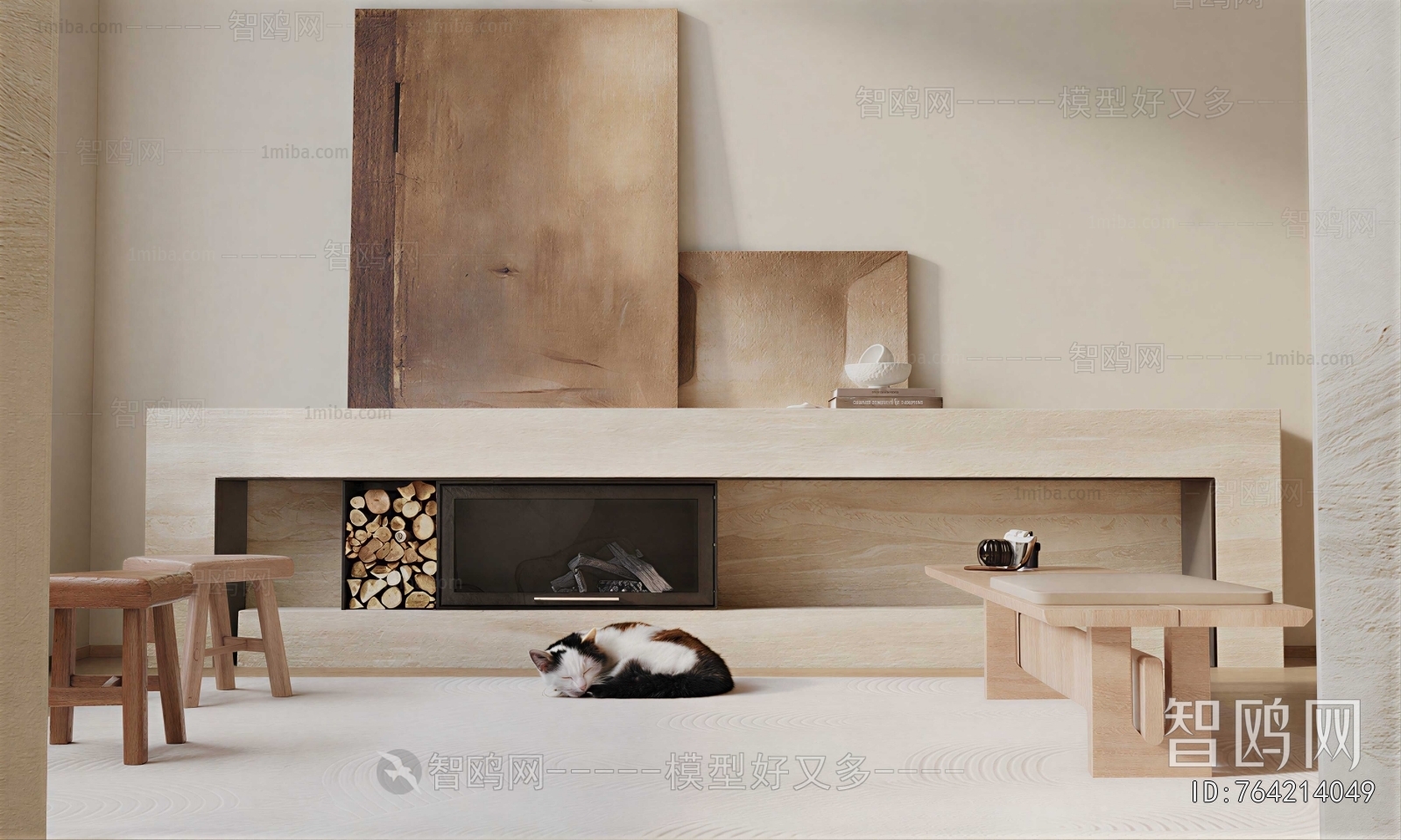Wabi-sabi Style A Living Room