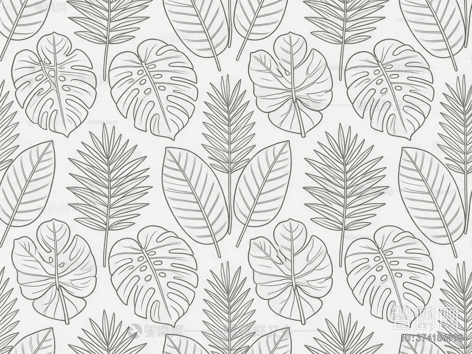 Animal And Plant Pattern Wallpaper