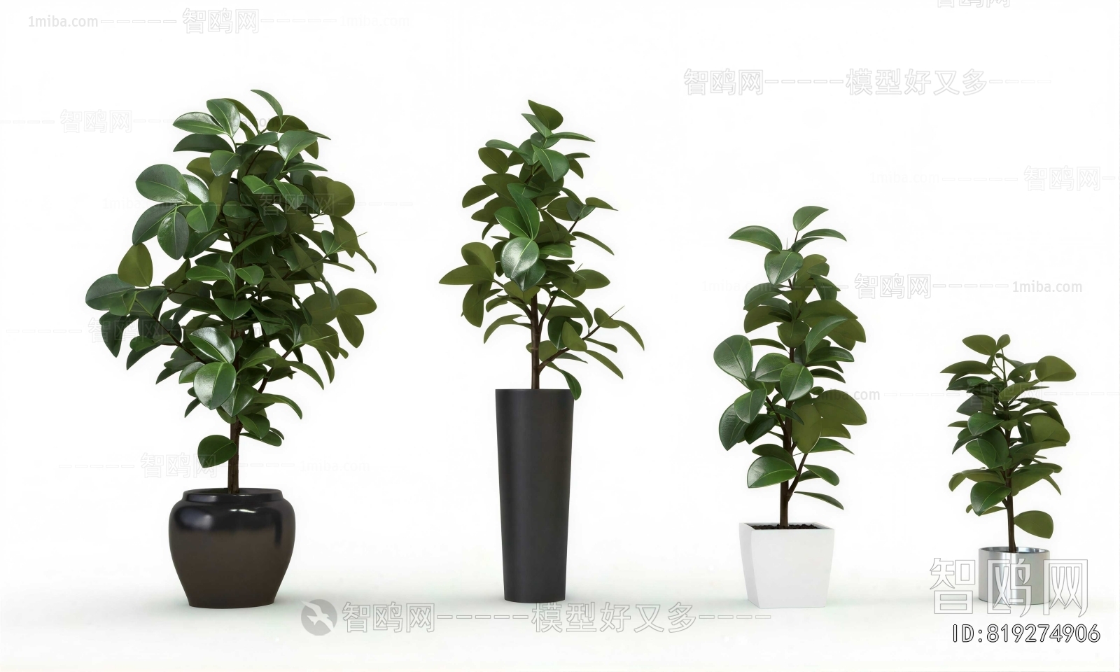 Modern Ground Green Plant Potted Plants
