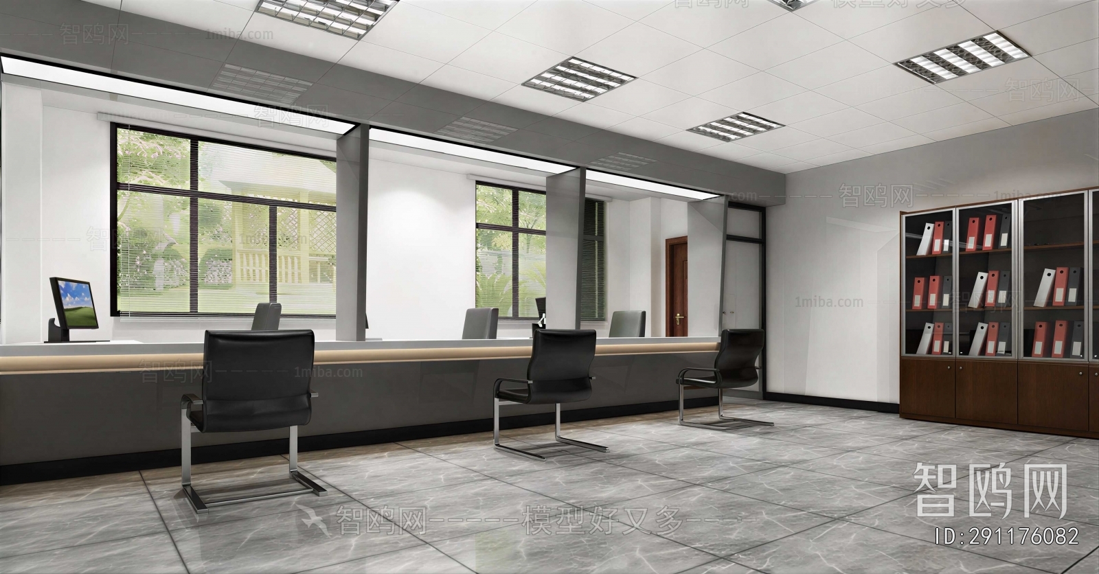 Modern Office Reception Desk