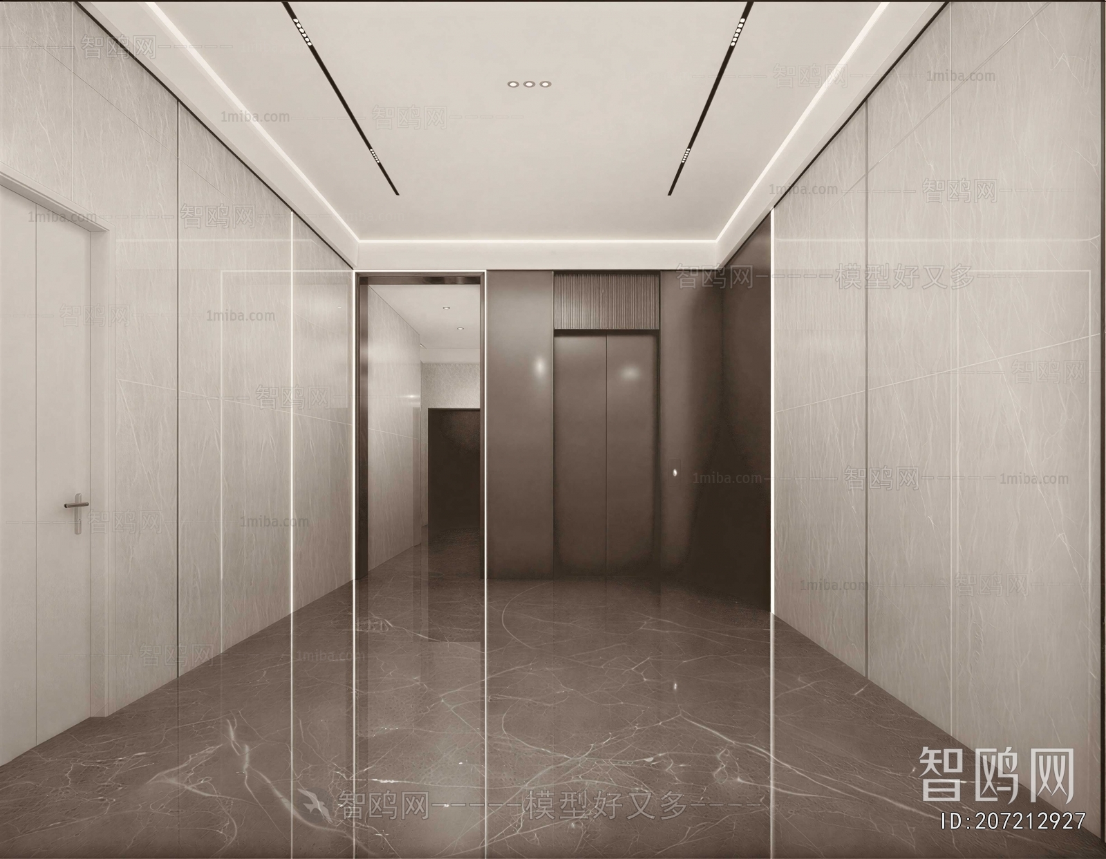 Modern Office Elevator Hall