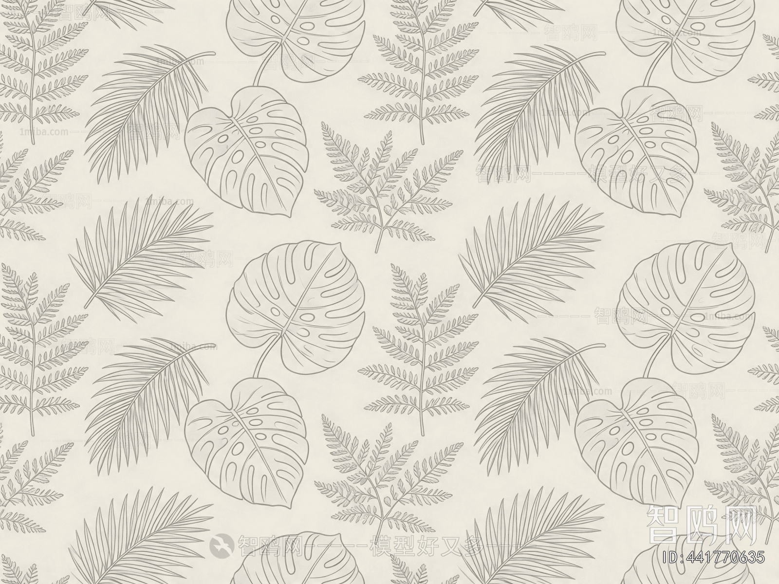 Animal And Plant Pattern Wallpaper