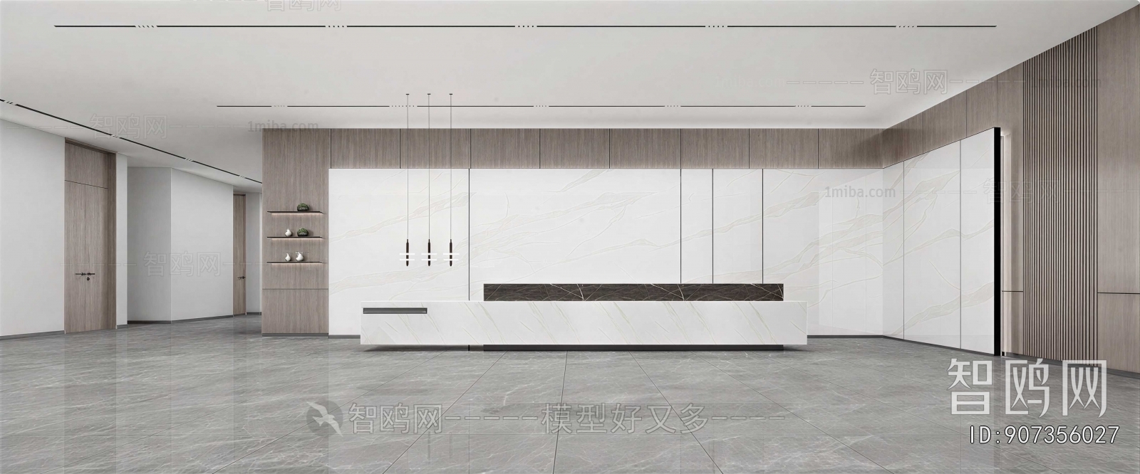 Modern Office Reception Desk