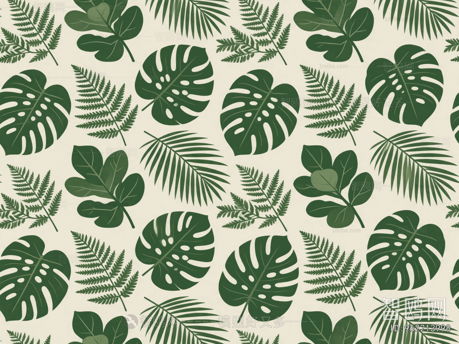 Animal And Plant Pattern Wallpaper