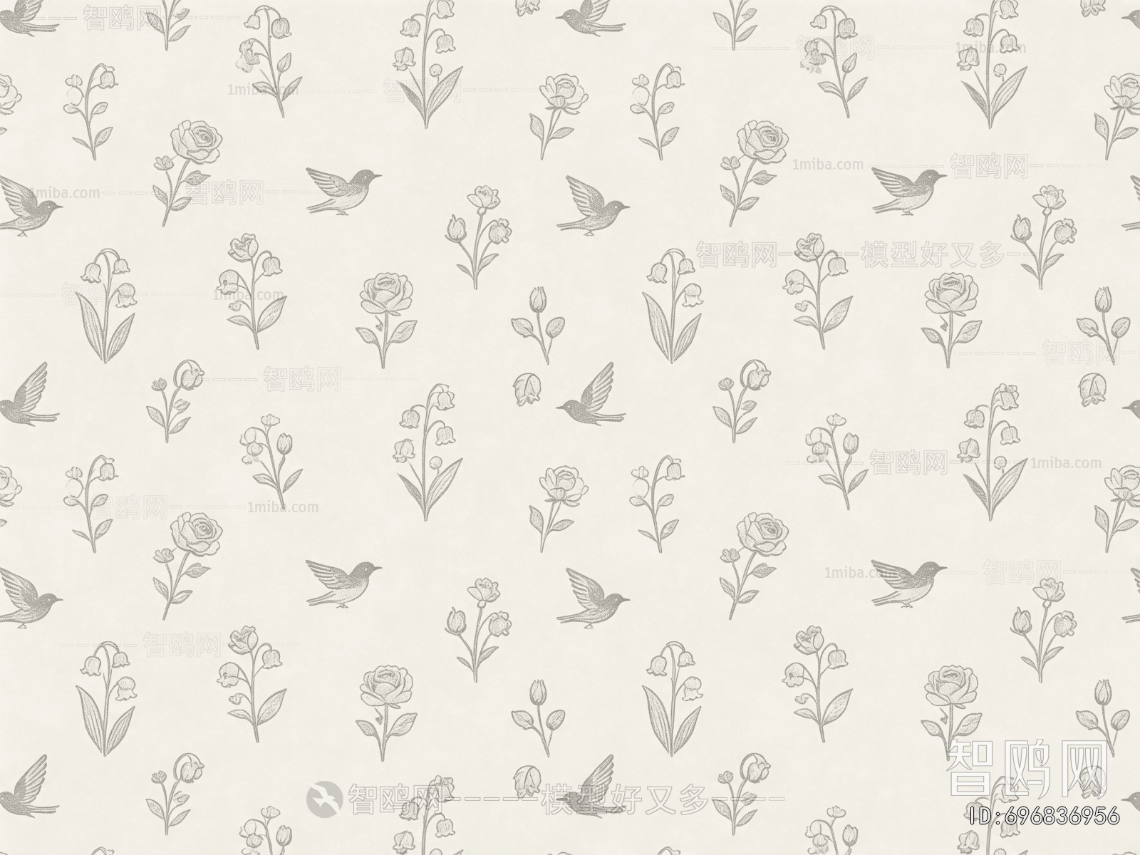 Animal And Plant Pattern Wallpaper