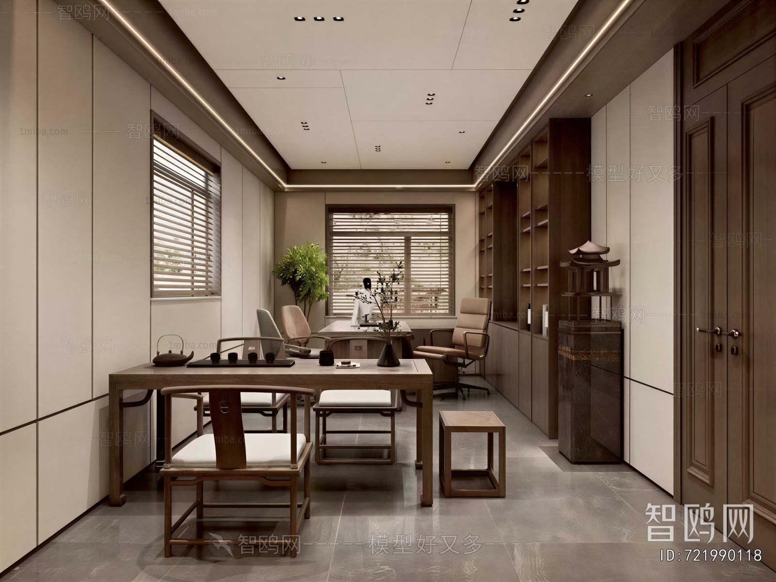 New Chinese Style Study Space