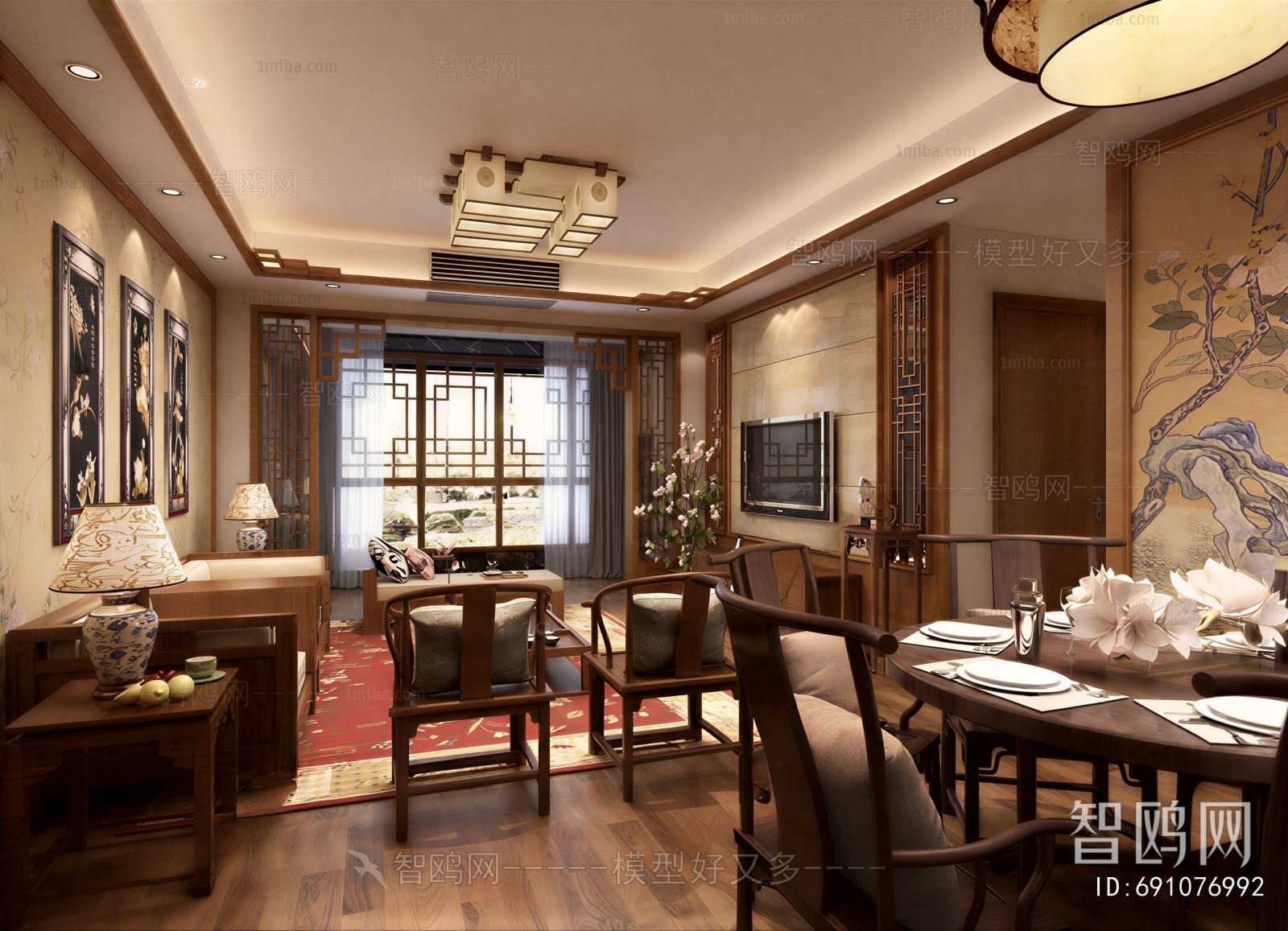 New Chinese Style Dining Room