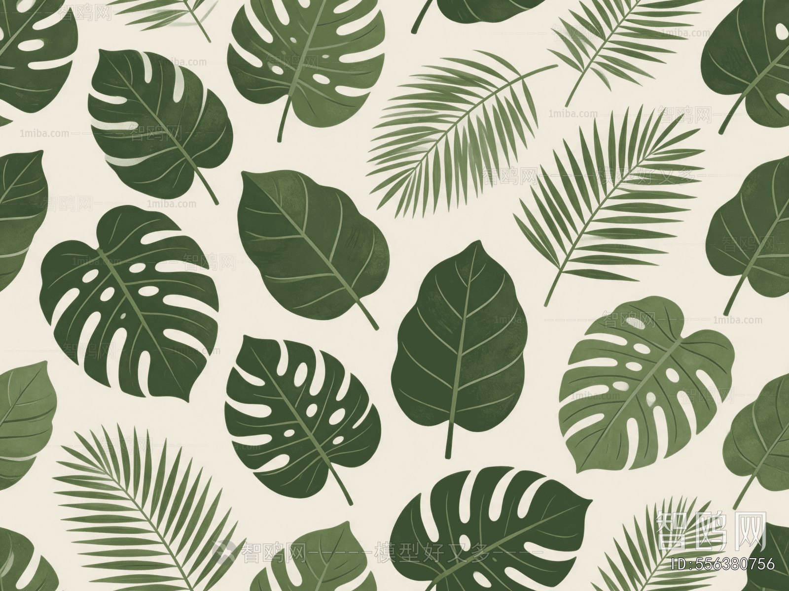 Animal And Plant Pattern Wallpaper