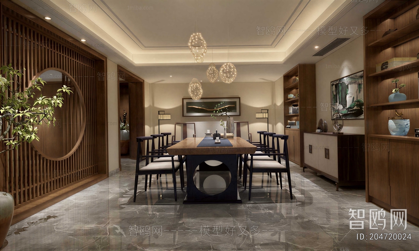 New Chinese Style Dining Room