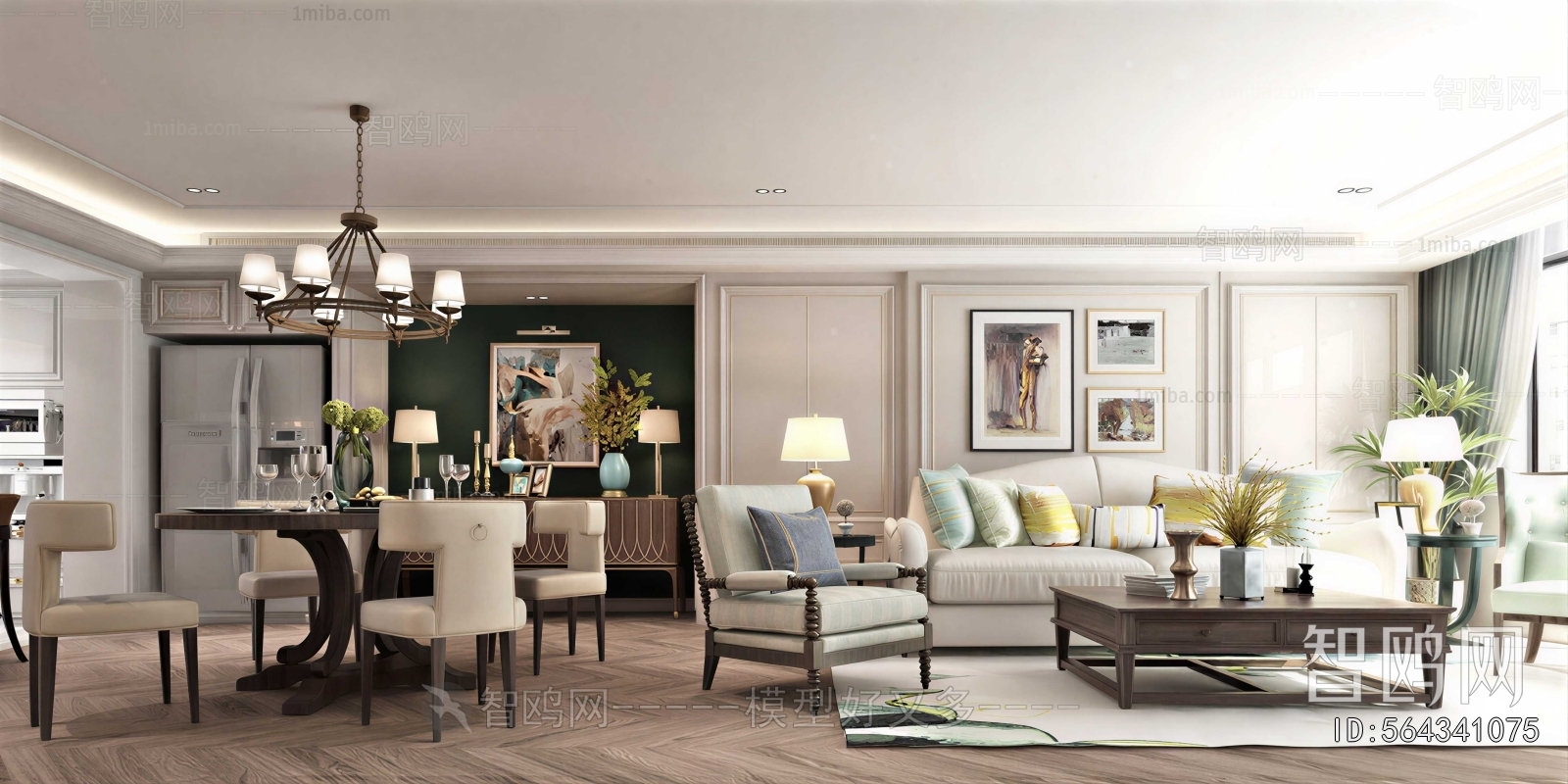 American Style A Living Room