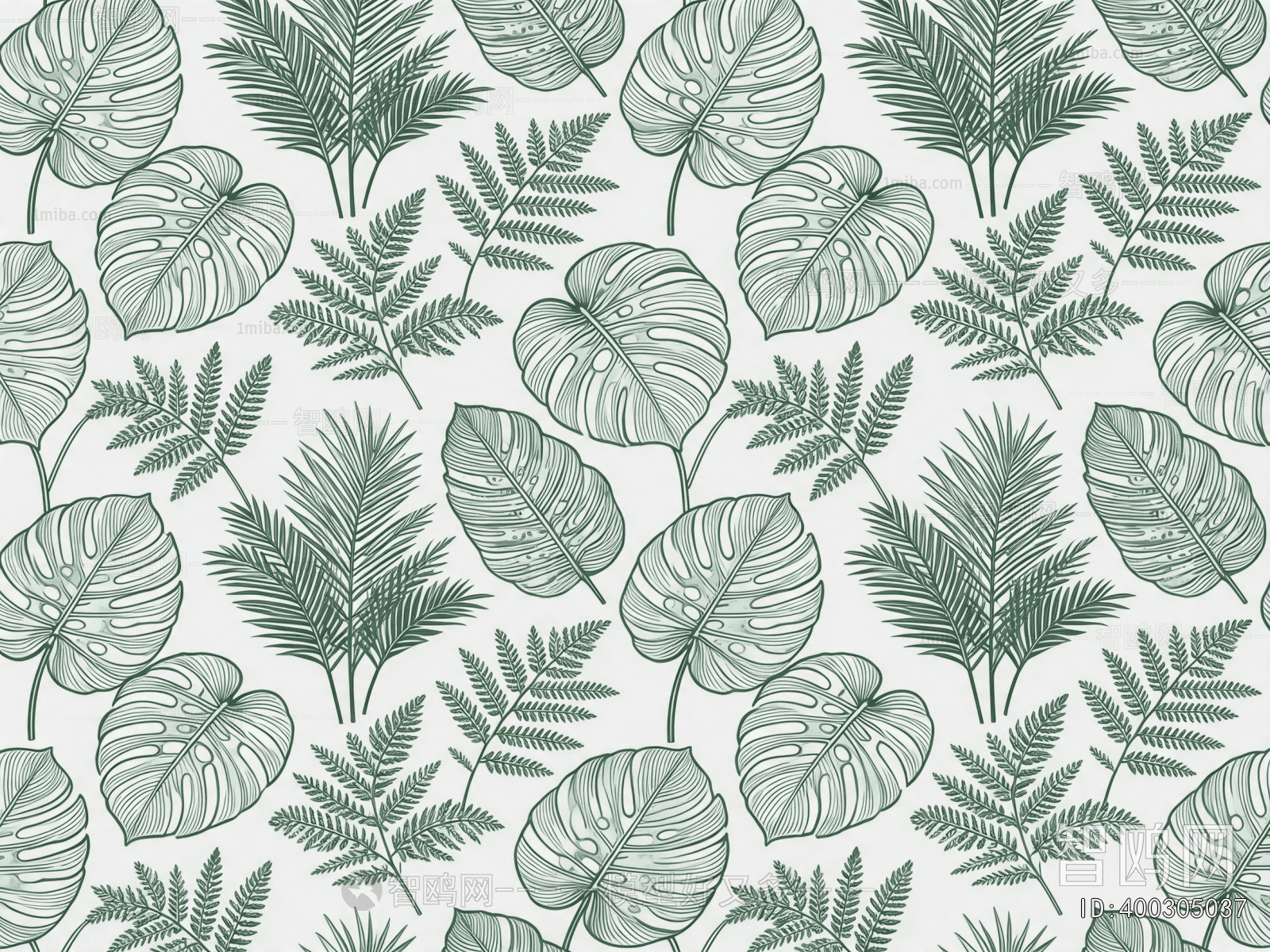 Animal And Plant Pattern Wallpaper