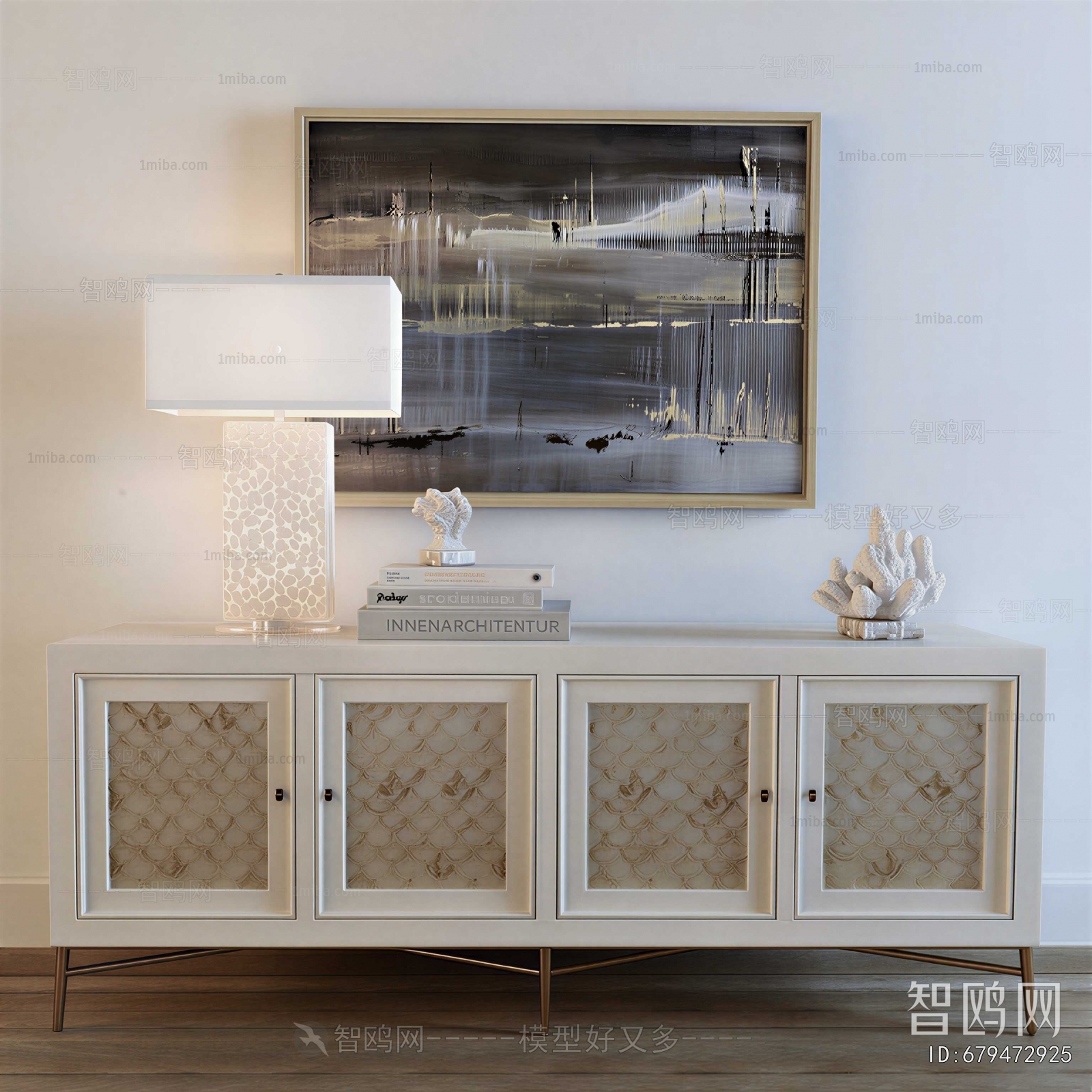 Simple European Style TV Cabinet