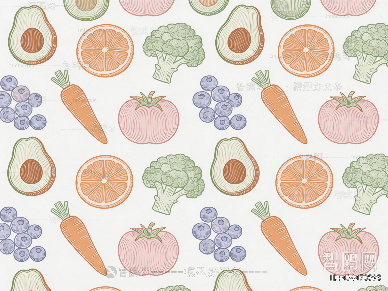 Animal And Plant Pattern Wallpaper