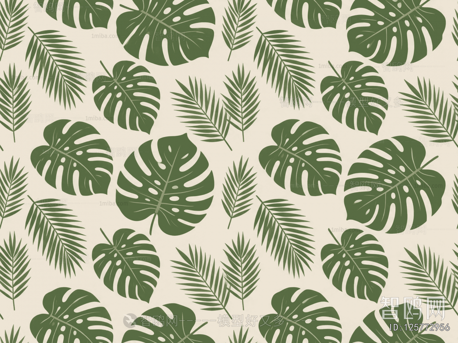 Animal And Plant Pattern Wallpaper