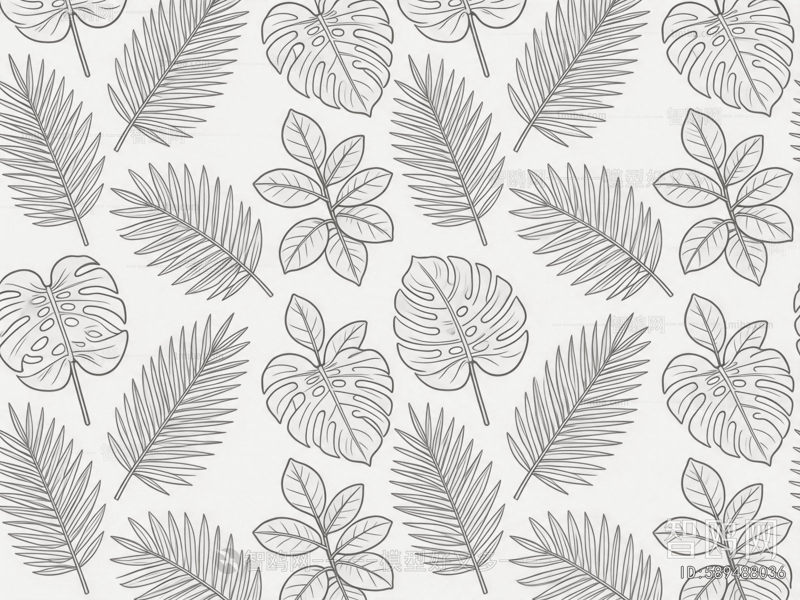 Animal And Plant Pattern Wallpaper