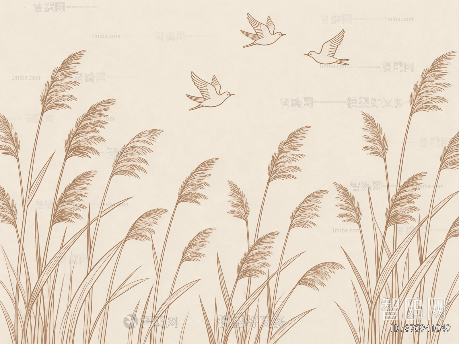 Animal And Plant Pattern Wallpaper