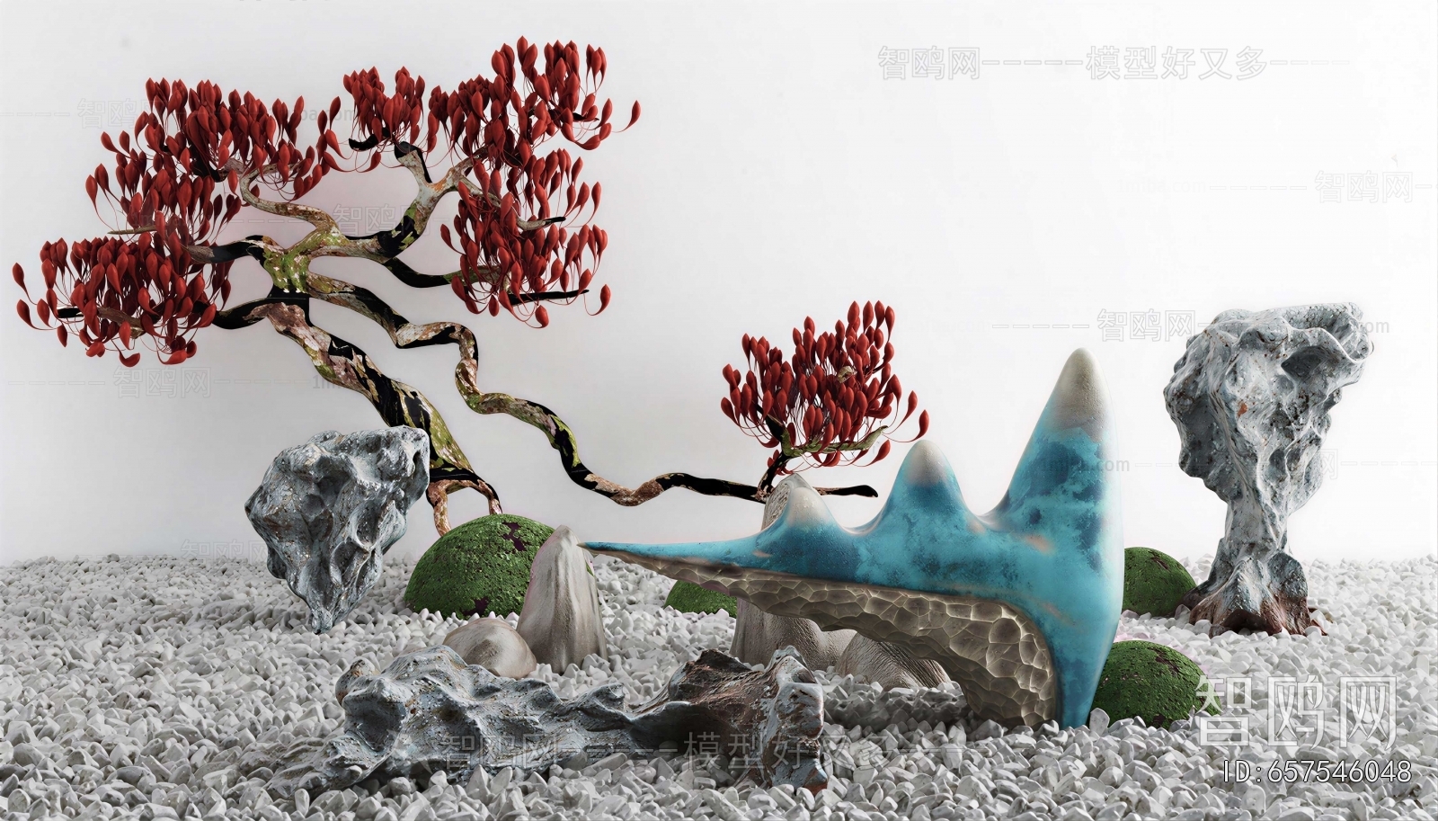 New Chinese Style Rockery Waterscape