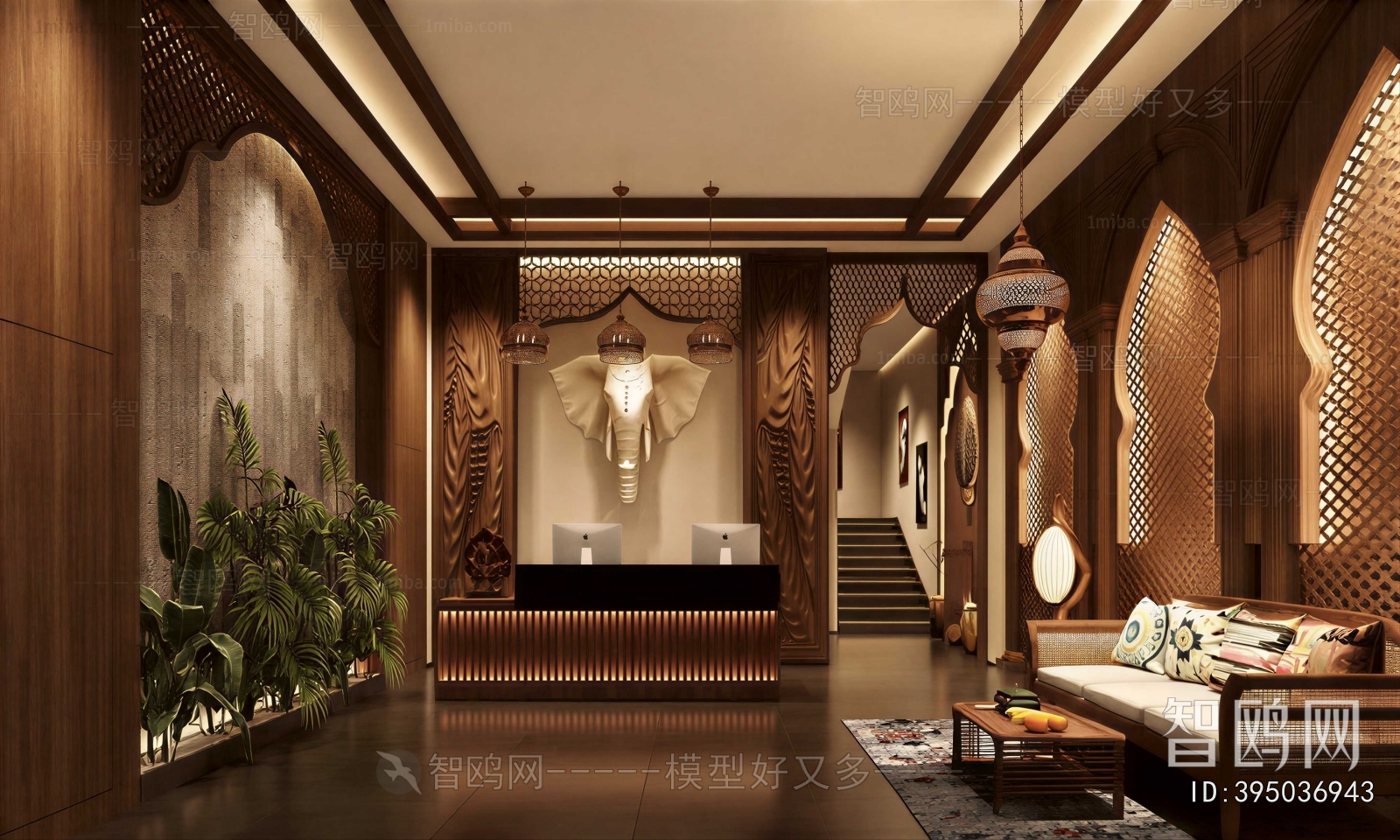 Southeast Asian Style Lobby Hall