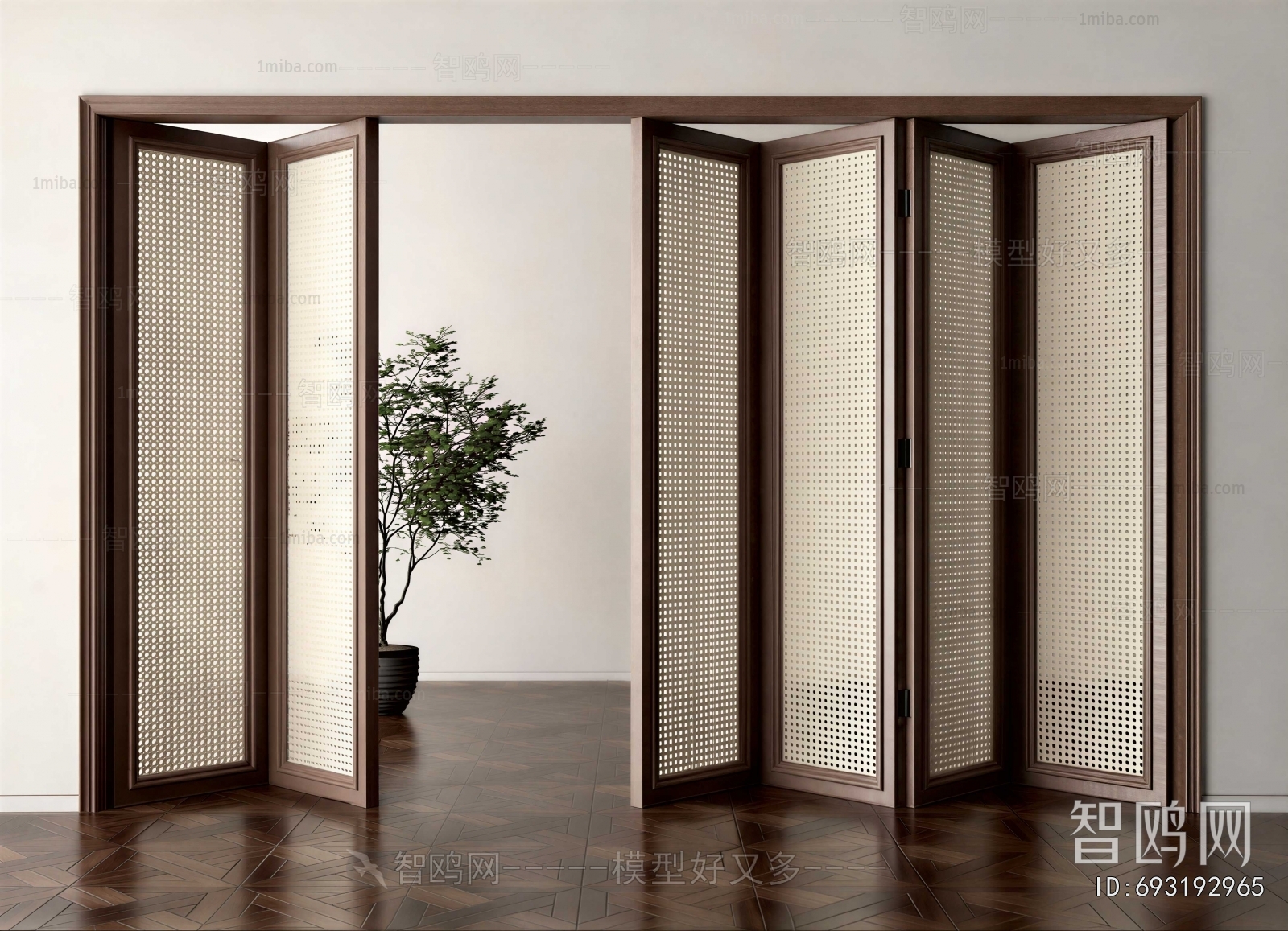 New Chinese Style Wooden Screen Partition