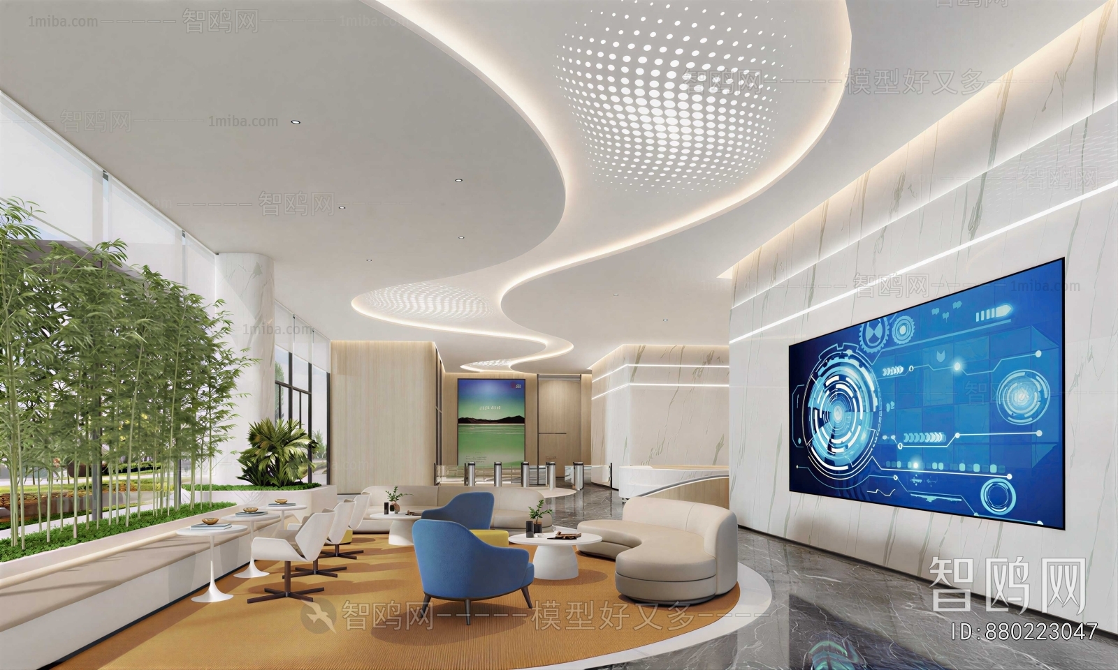 Modern Office Reception Desk