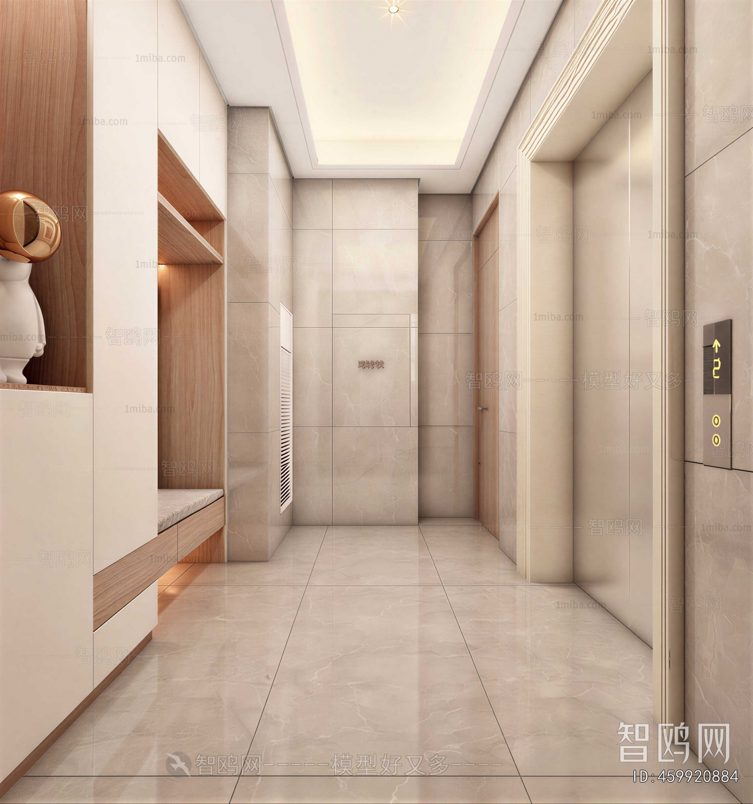 Modern Office Elevator Hall