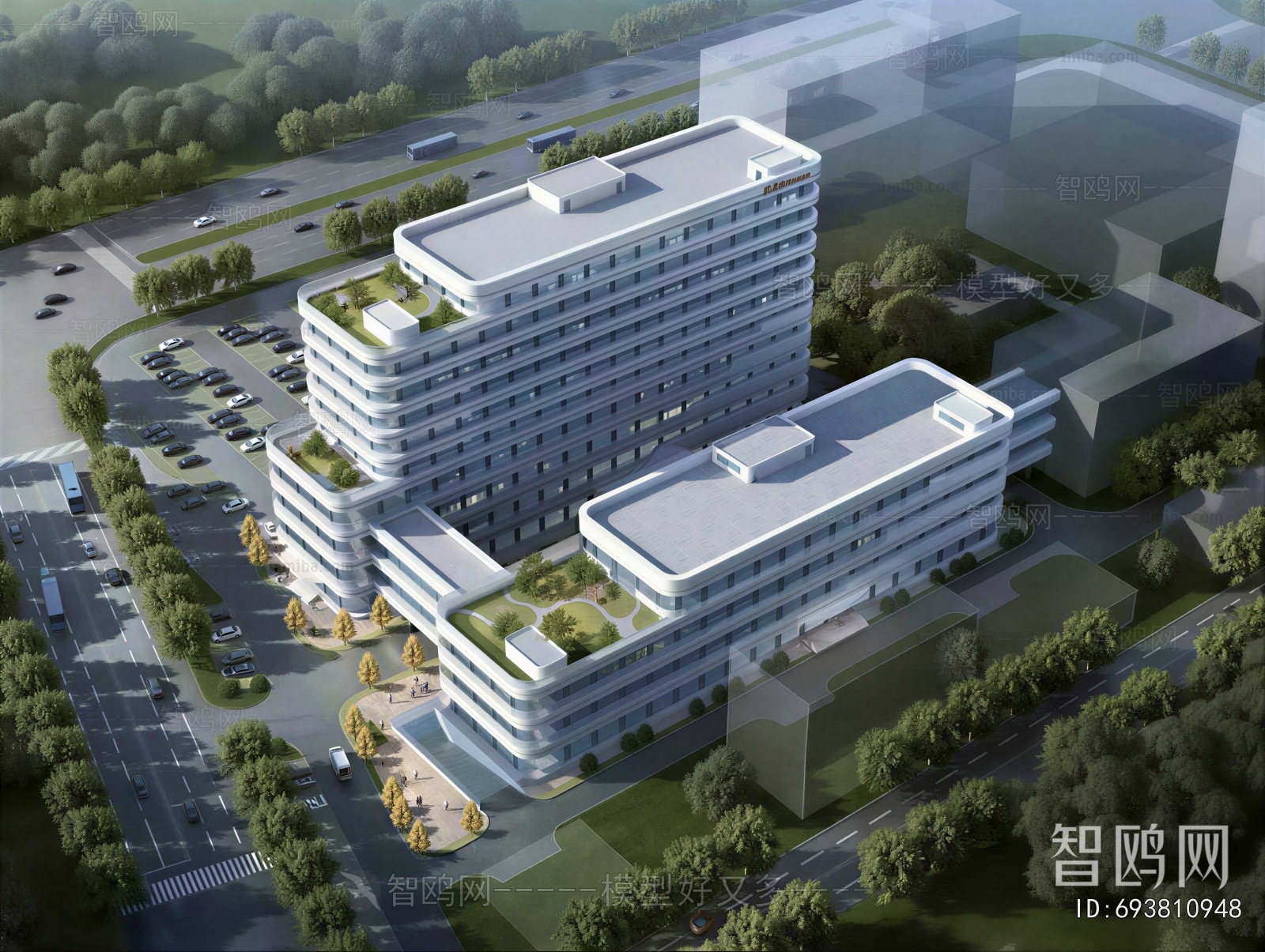 Modern Architectural Bird's-eye View Planning