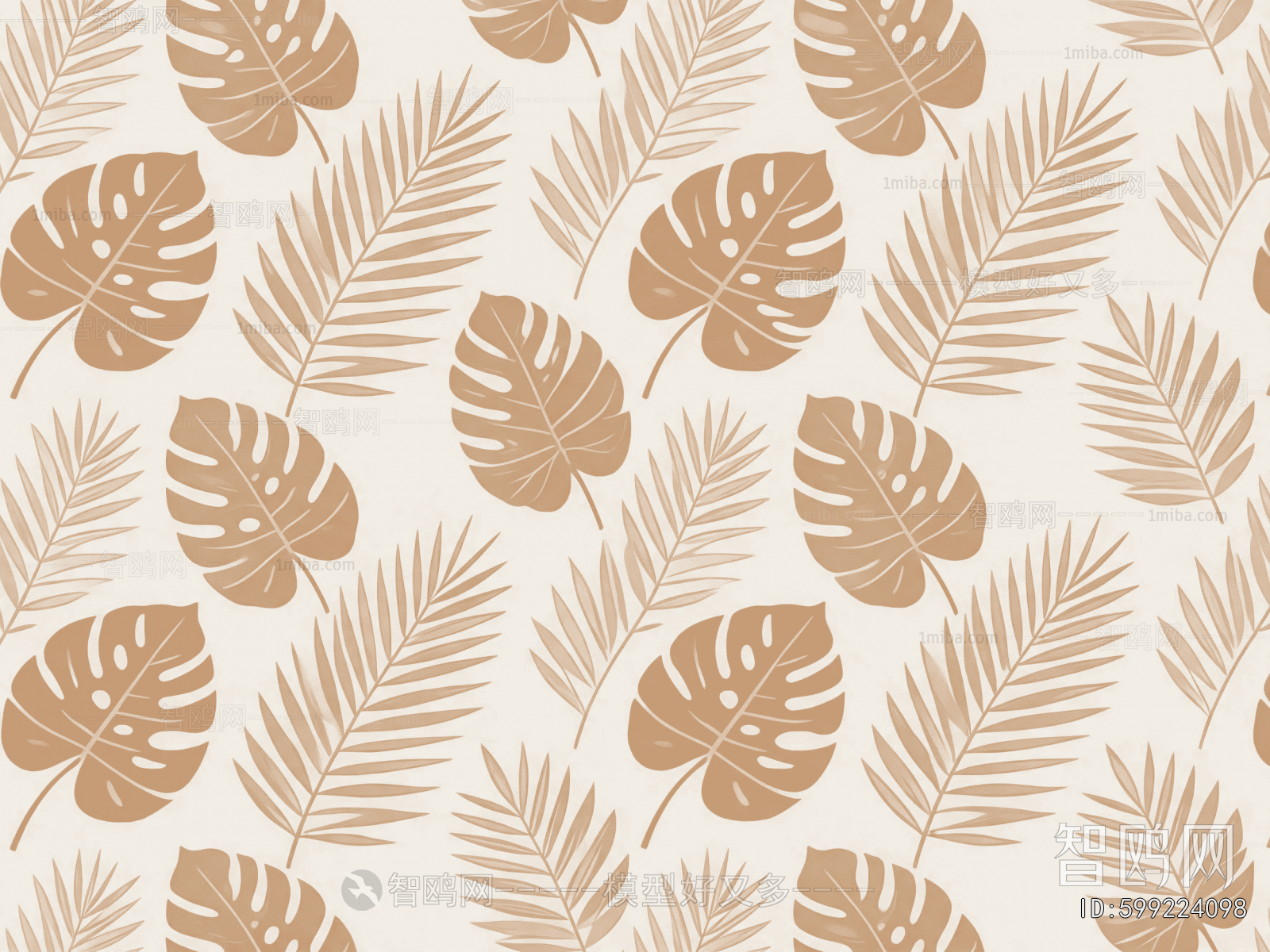 Animal And Plant Pattern Wallpaper