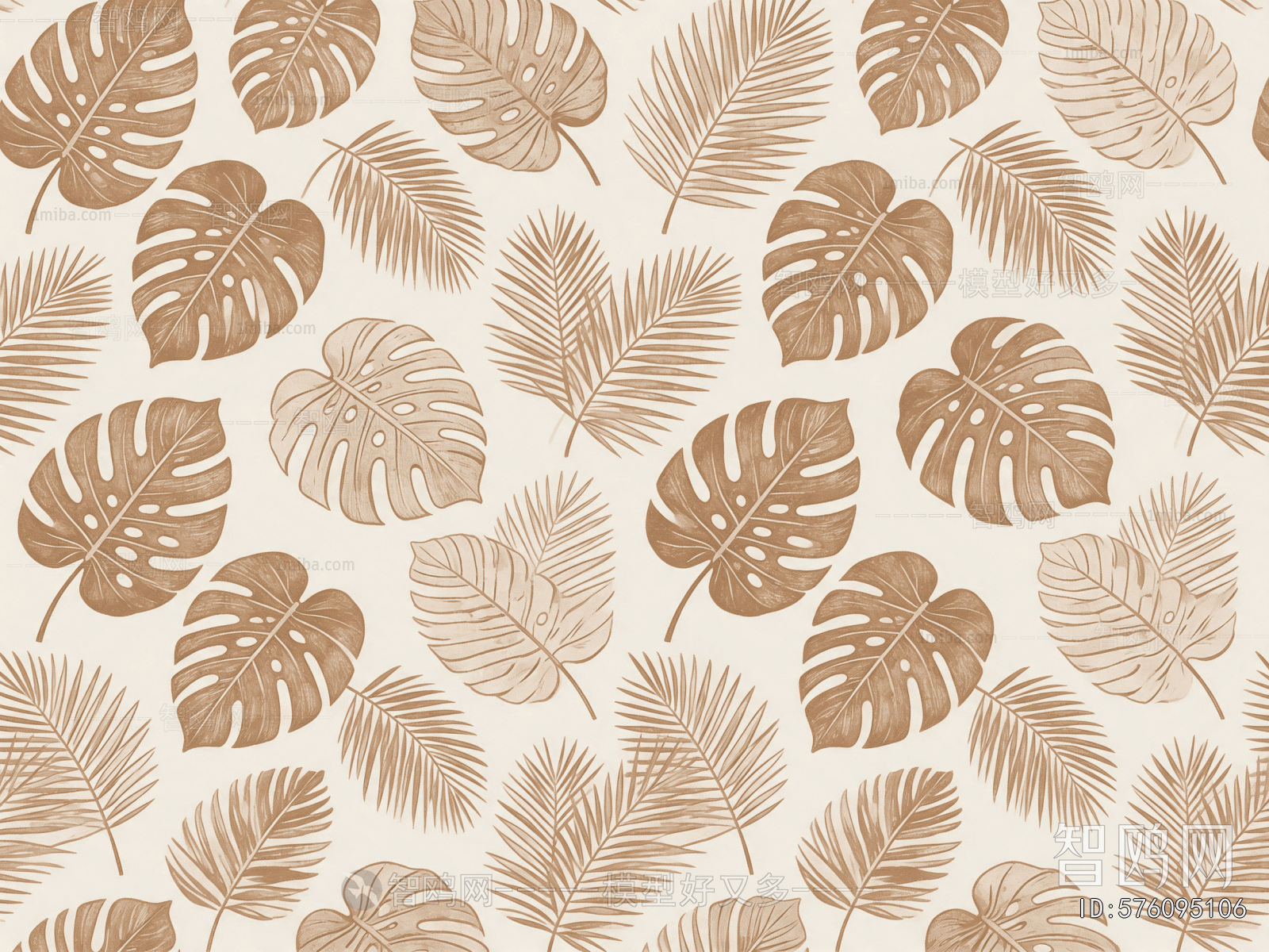 Animal And Plant Pattern Wallpaper