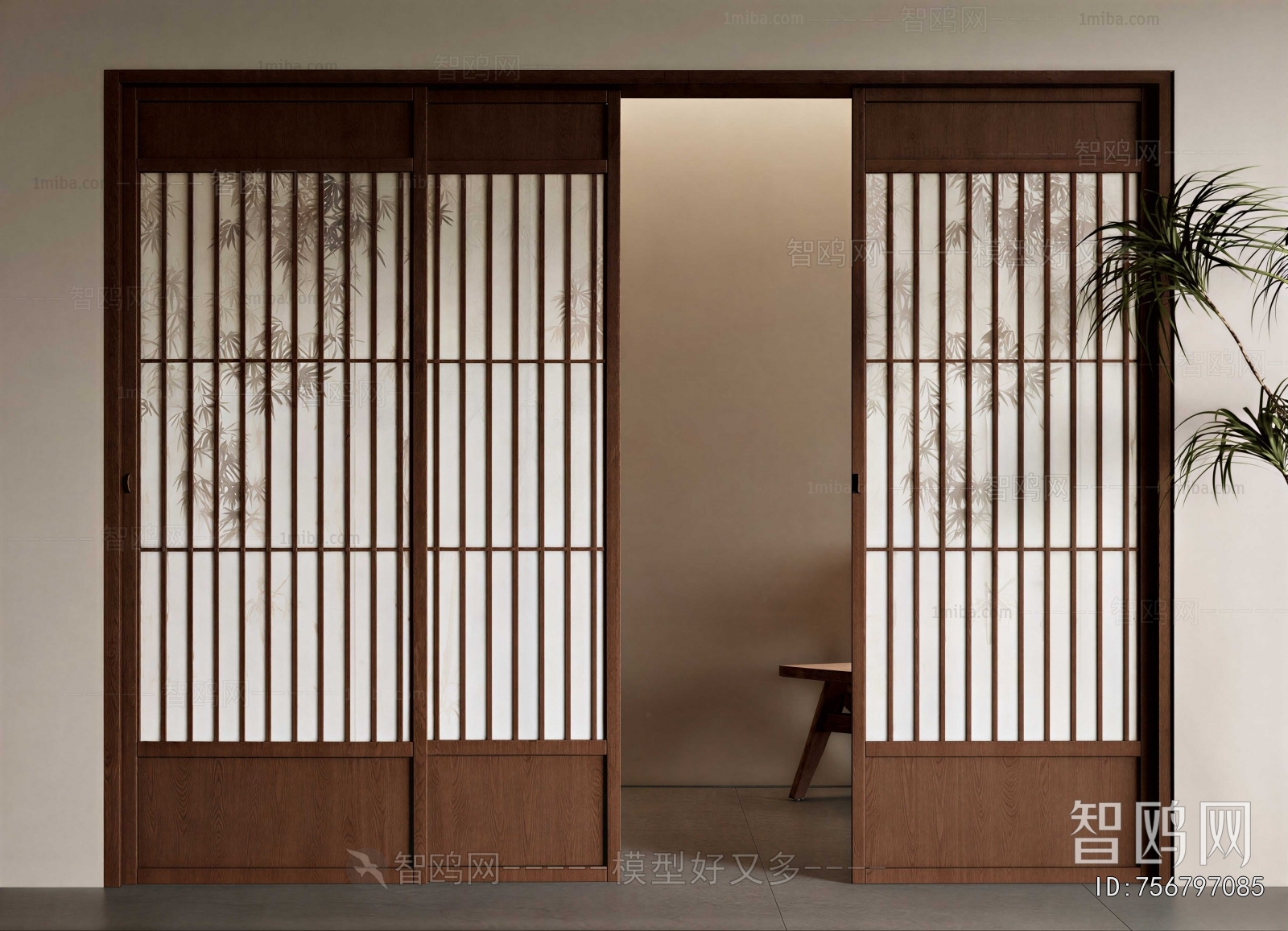 New Chinese Style Sliding Door