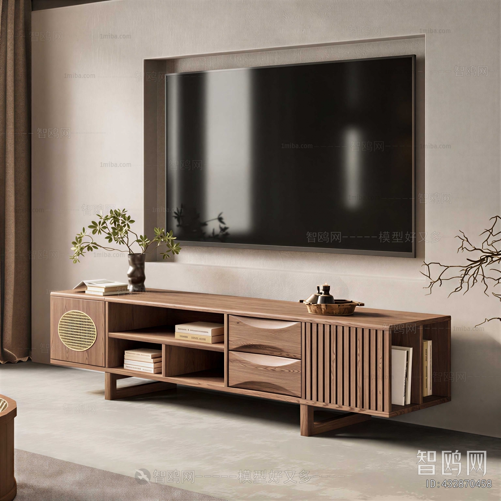 New Chinese Style TV Cabinet