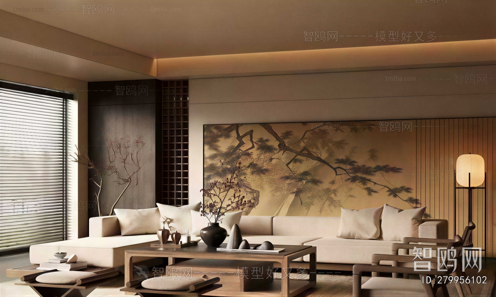 New Chinese Style A Living Room