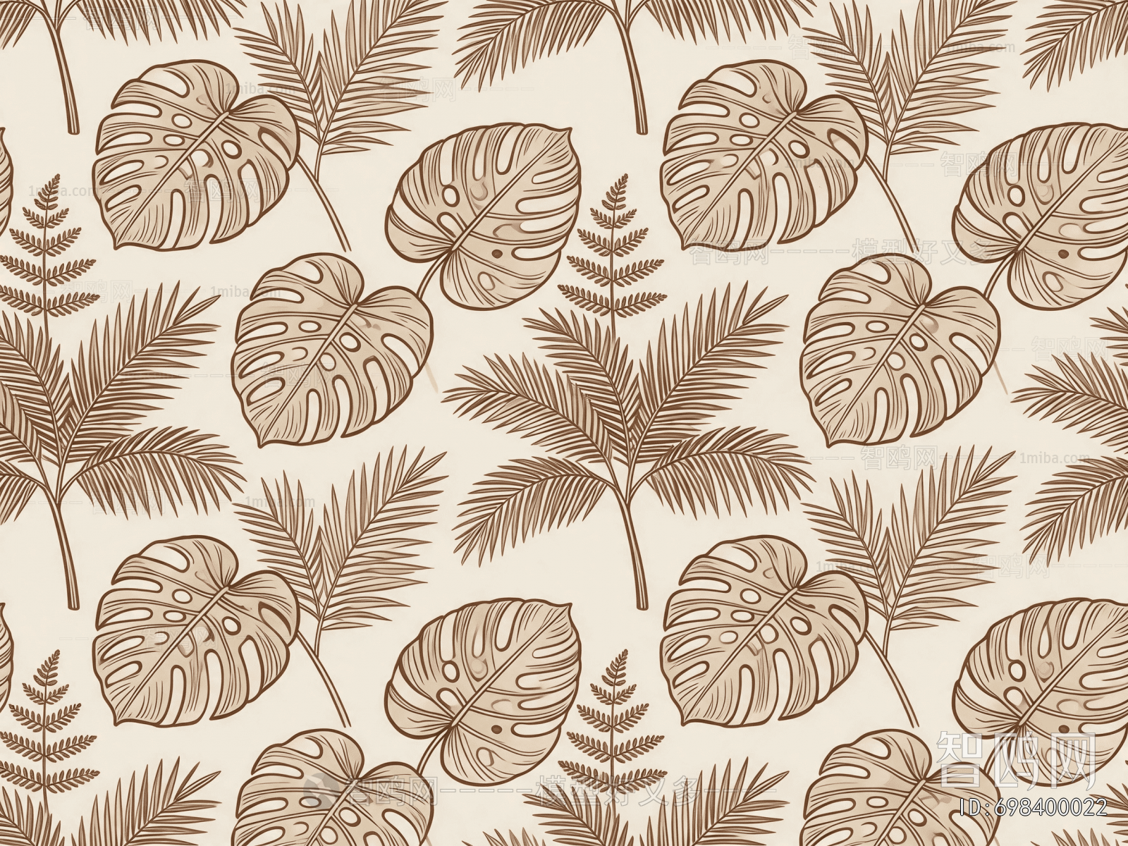 Animal And Plant Pattern Wallpaper