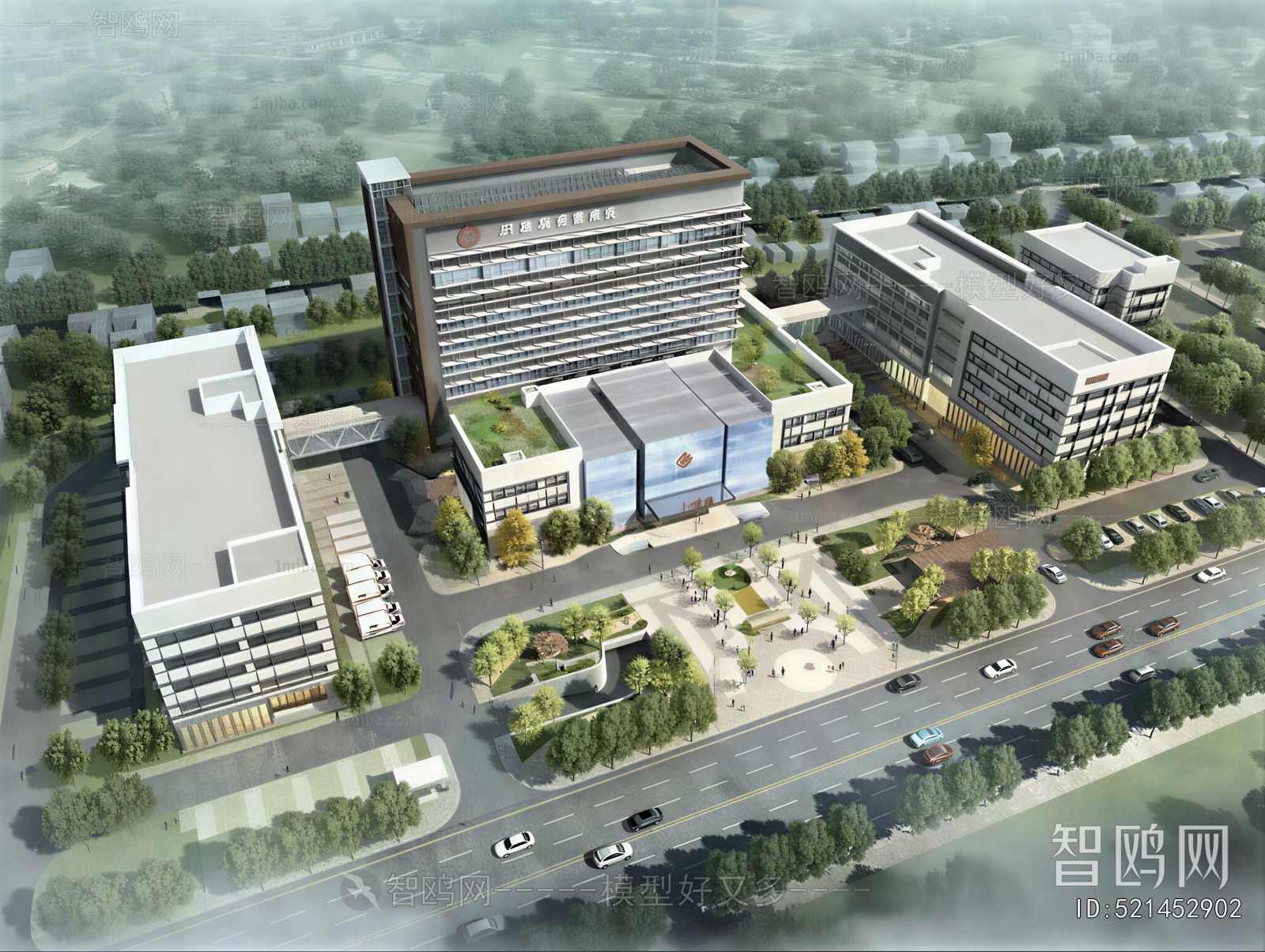 Modern Architectural Bird's-eye View Planning