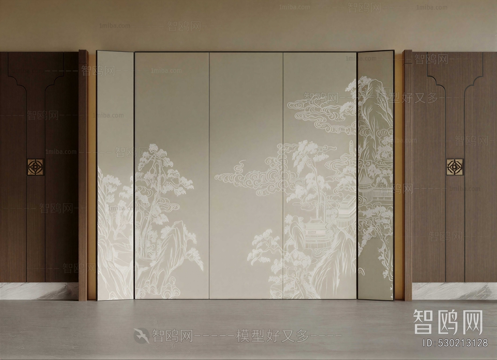 New Chinese Style TV Wall