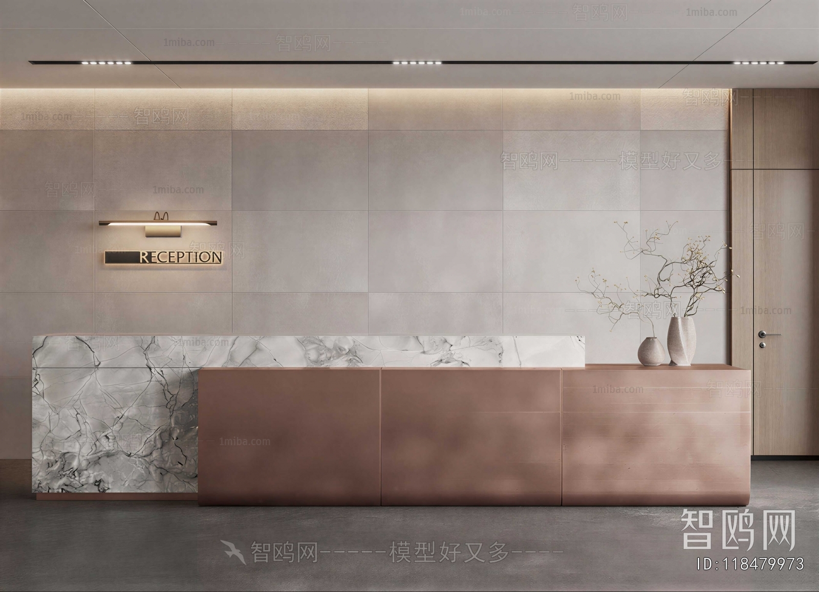 Modern Office Reception Desk