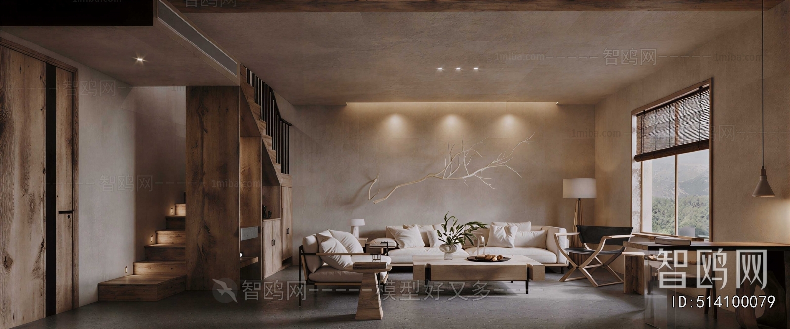 Wabi-sabi Style A Living Room