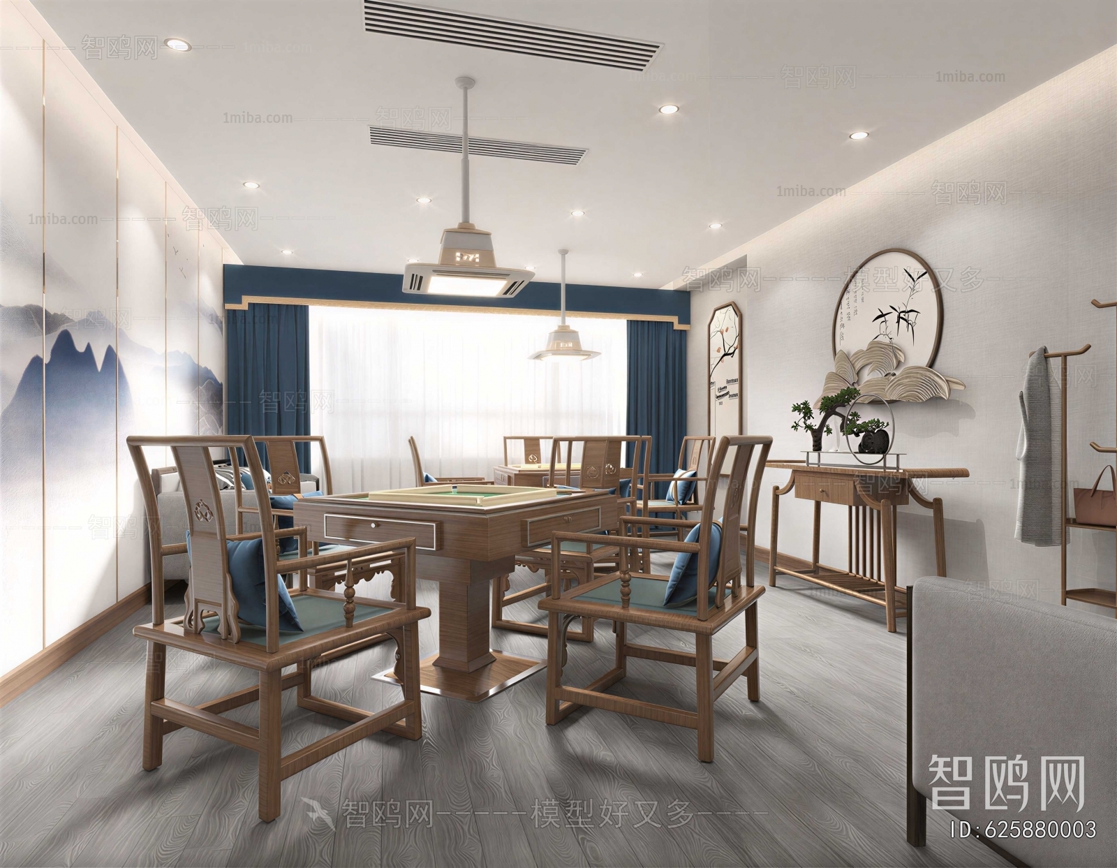 New Chinese Style Chess And Card Room