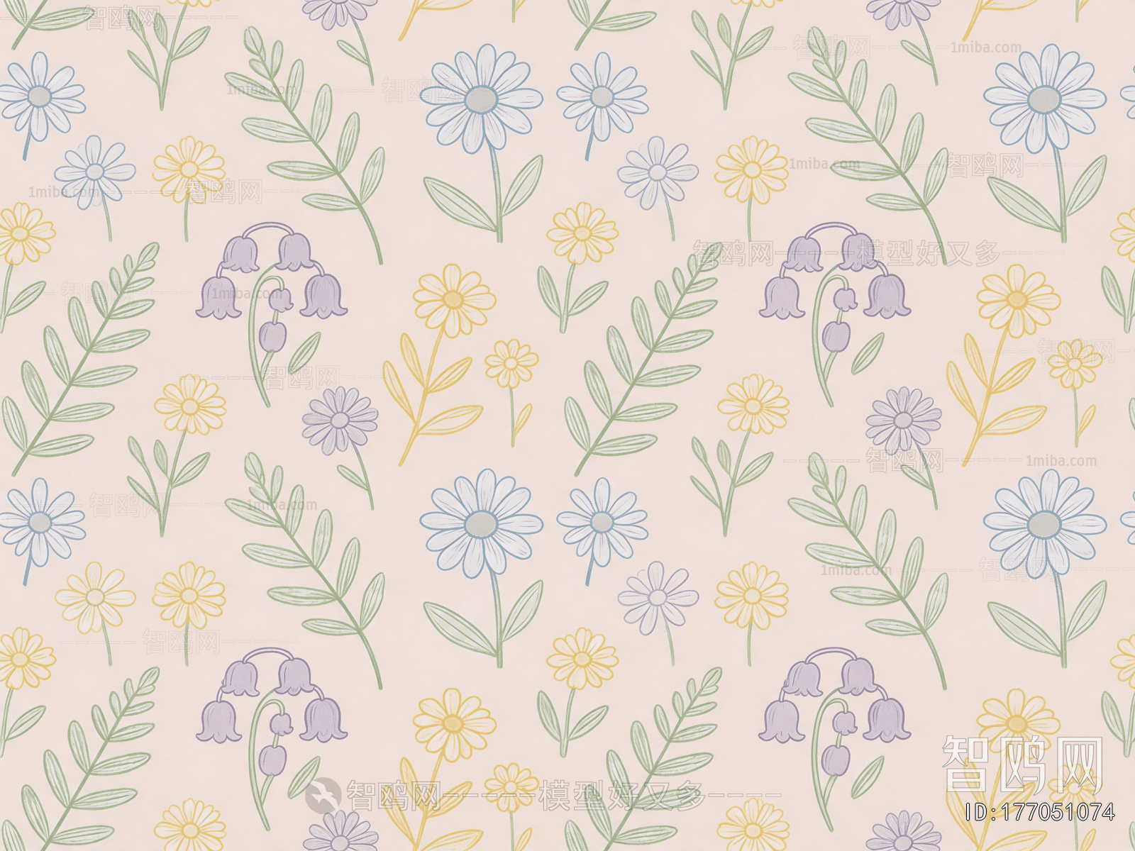 Animal And Plant Pattern Wallpaper
