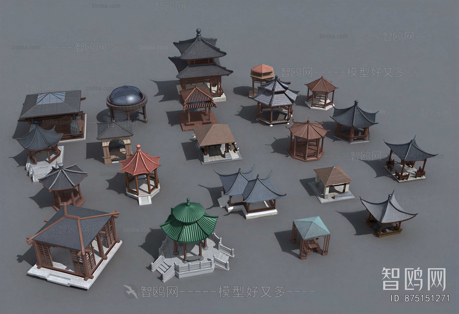 Chinese Style Ancient Architectural Buildings