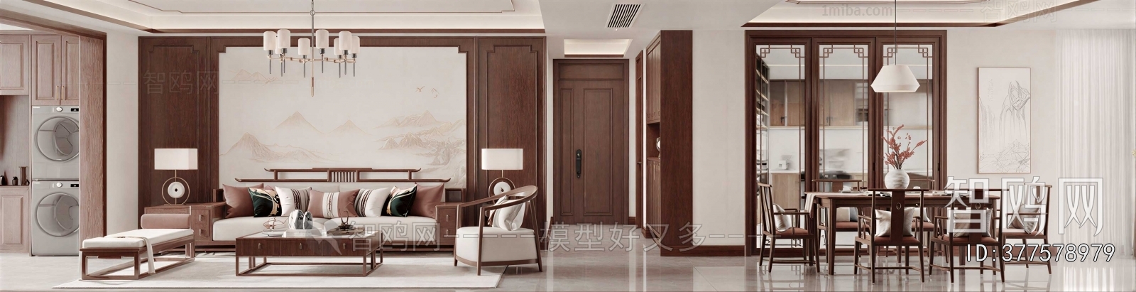 New Chinese Style A Living Room