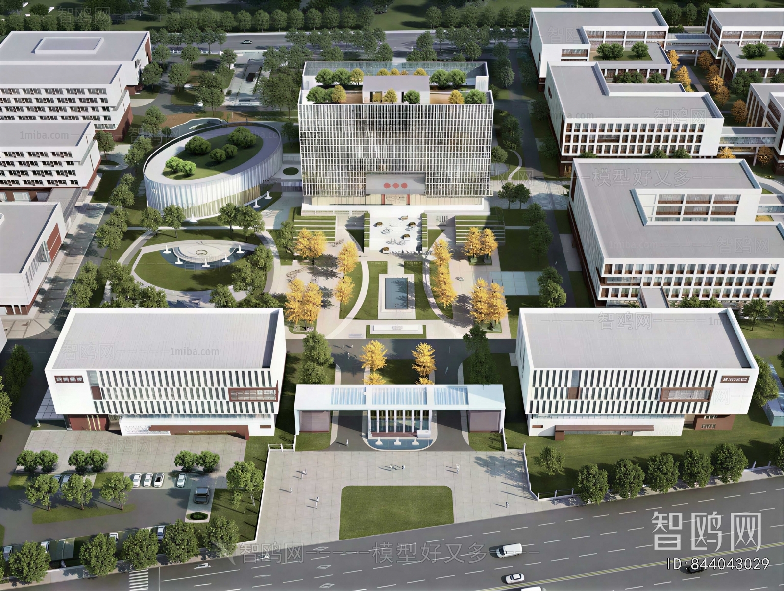 Modern Architectural Bird's-eye View Planning