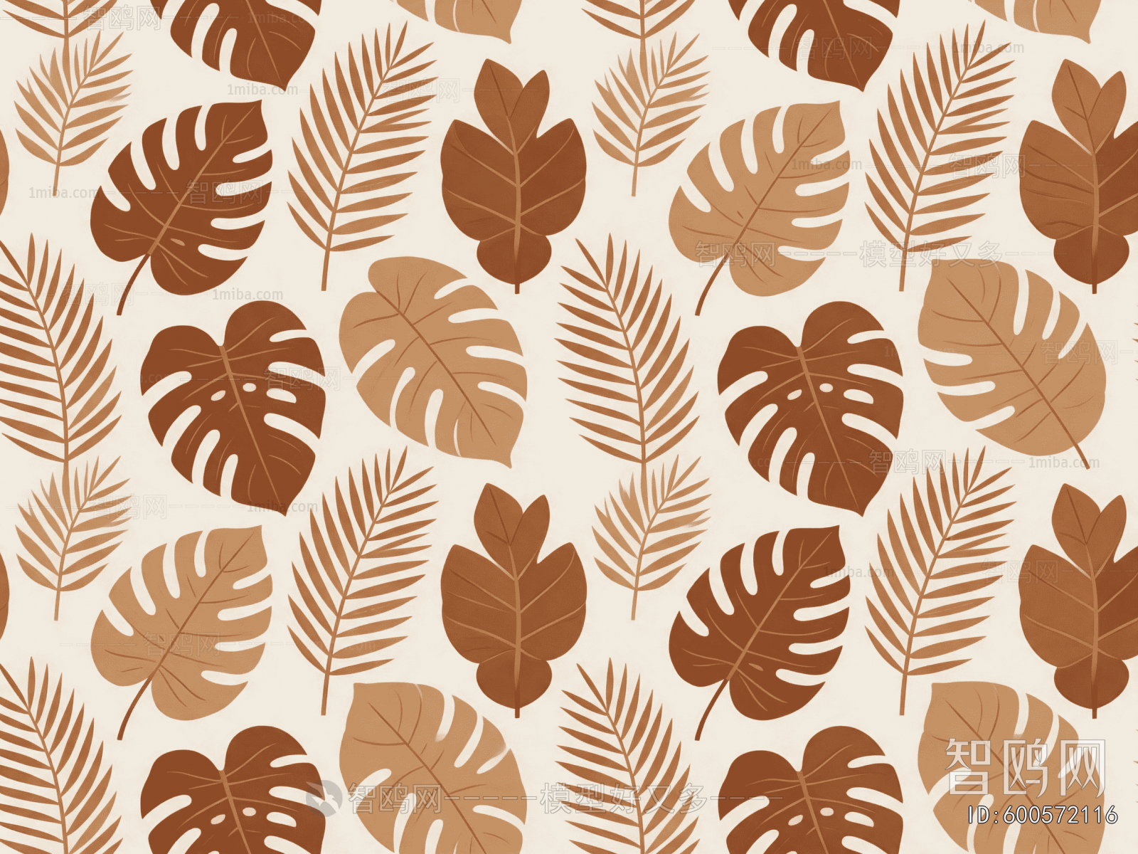 Animal And Plant Pattern Wallpaper