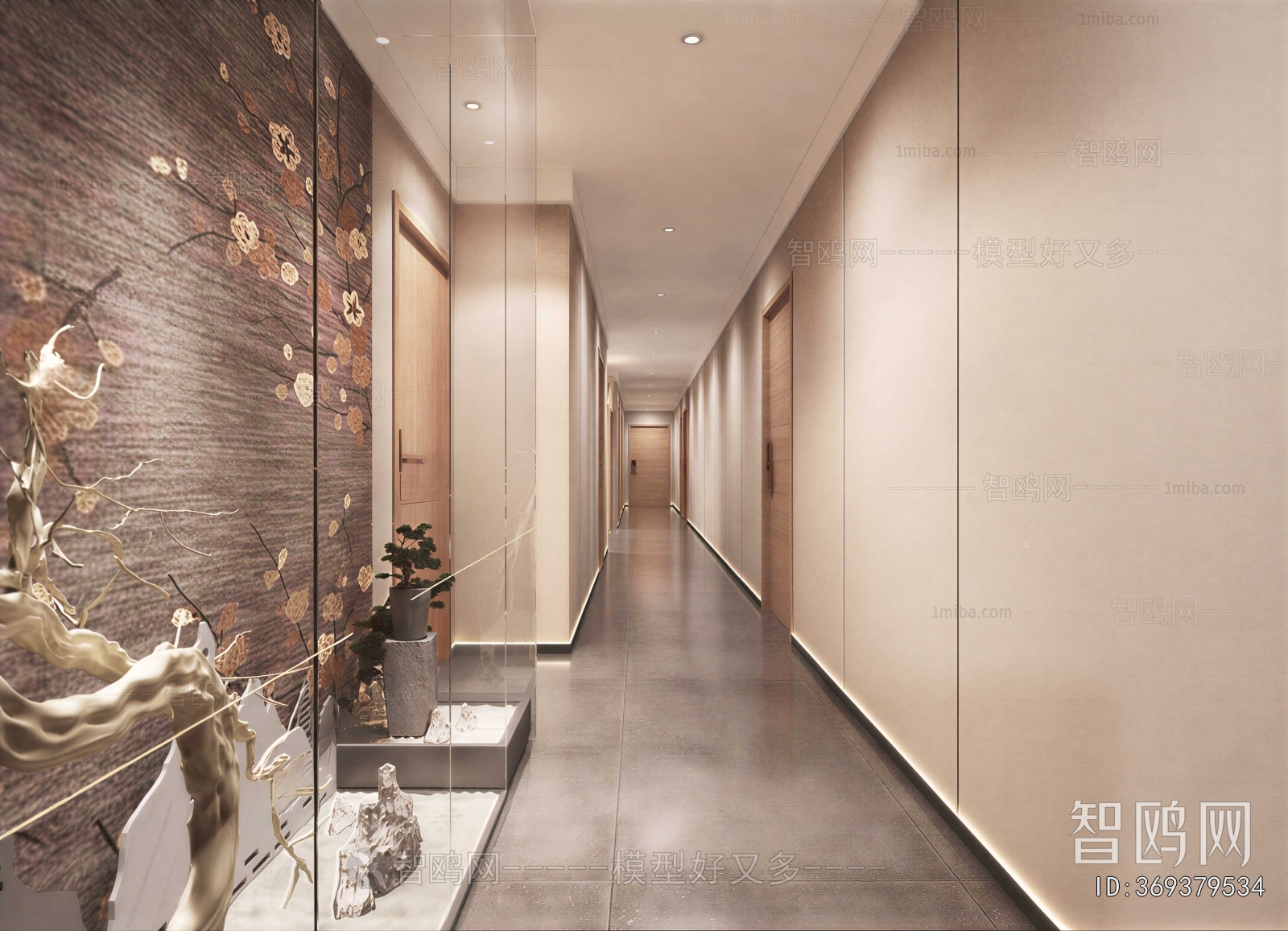 New Chinese Style Office Aisle