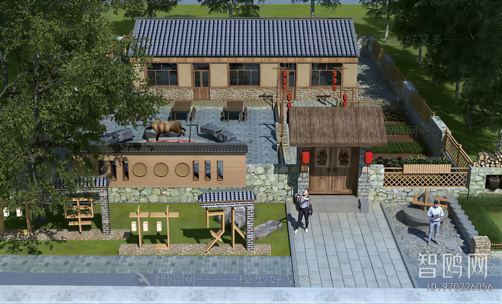 New Chinese Style Courtyard/landscape