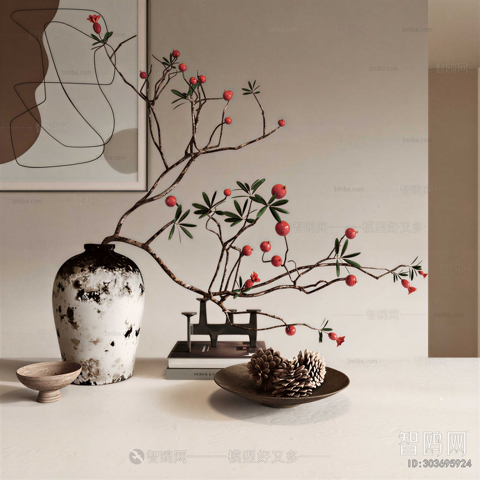 Wabi-sabi Style Flower Arrangement