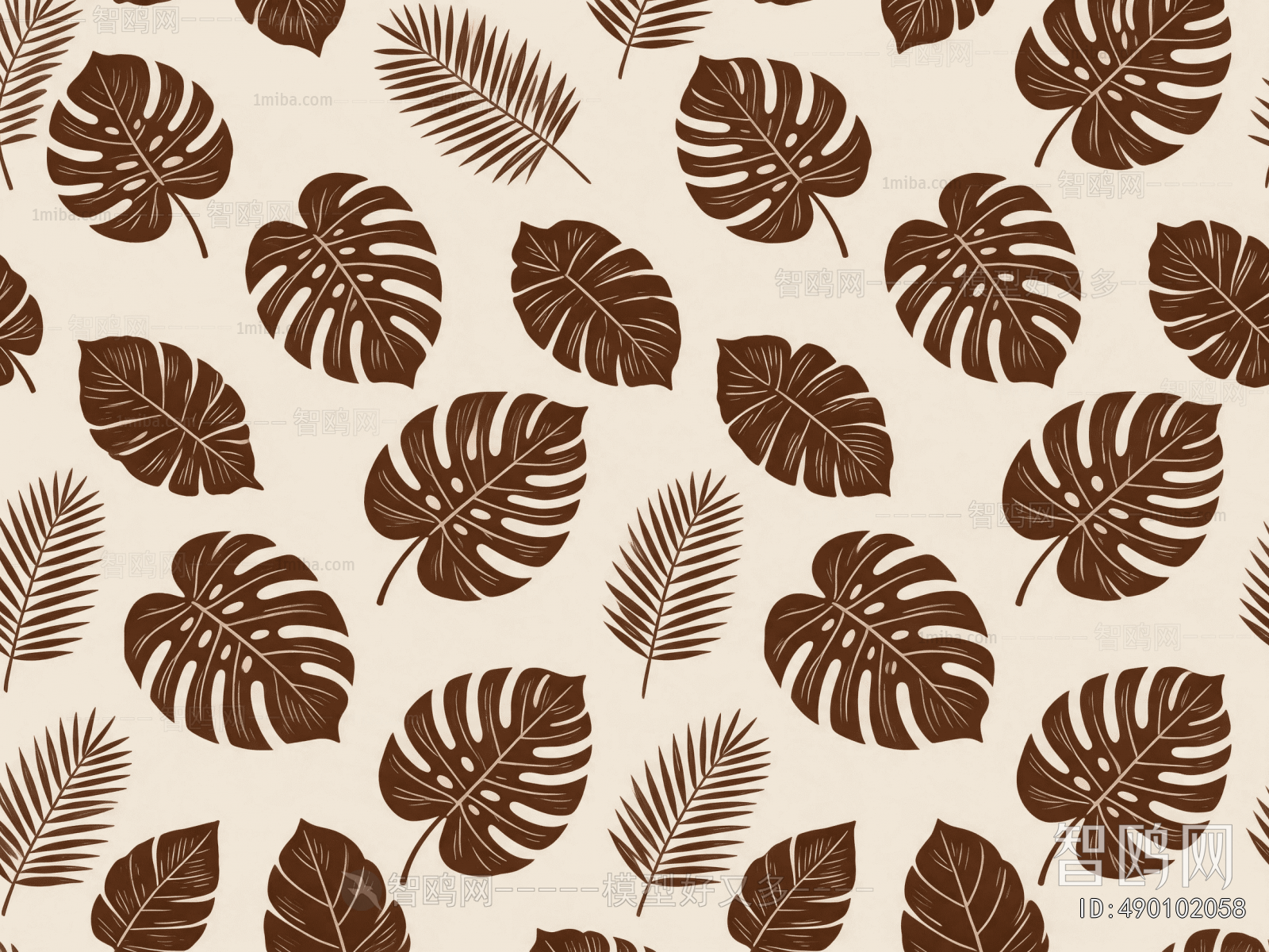 Animal And Plant Pattern Wallpaper