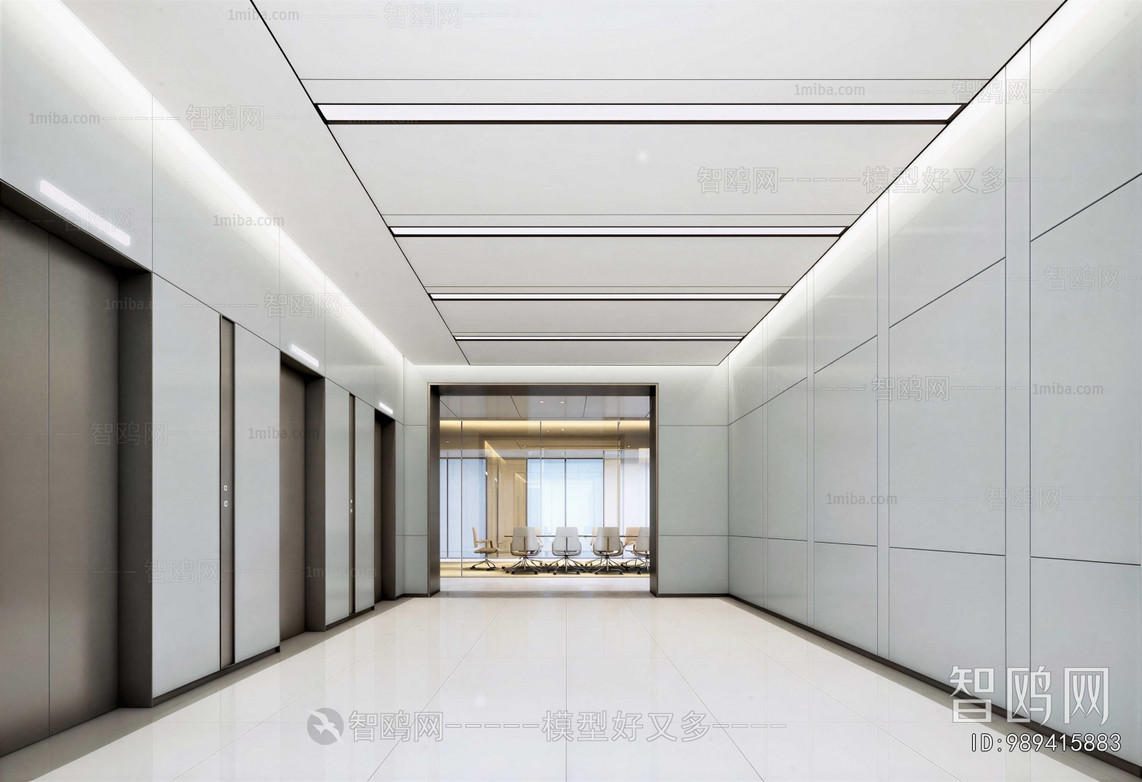 Modern Office Elevator Hall