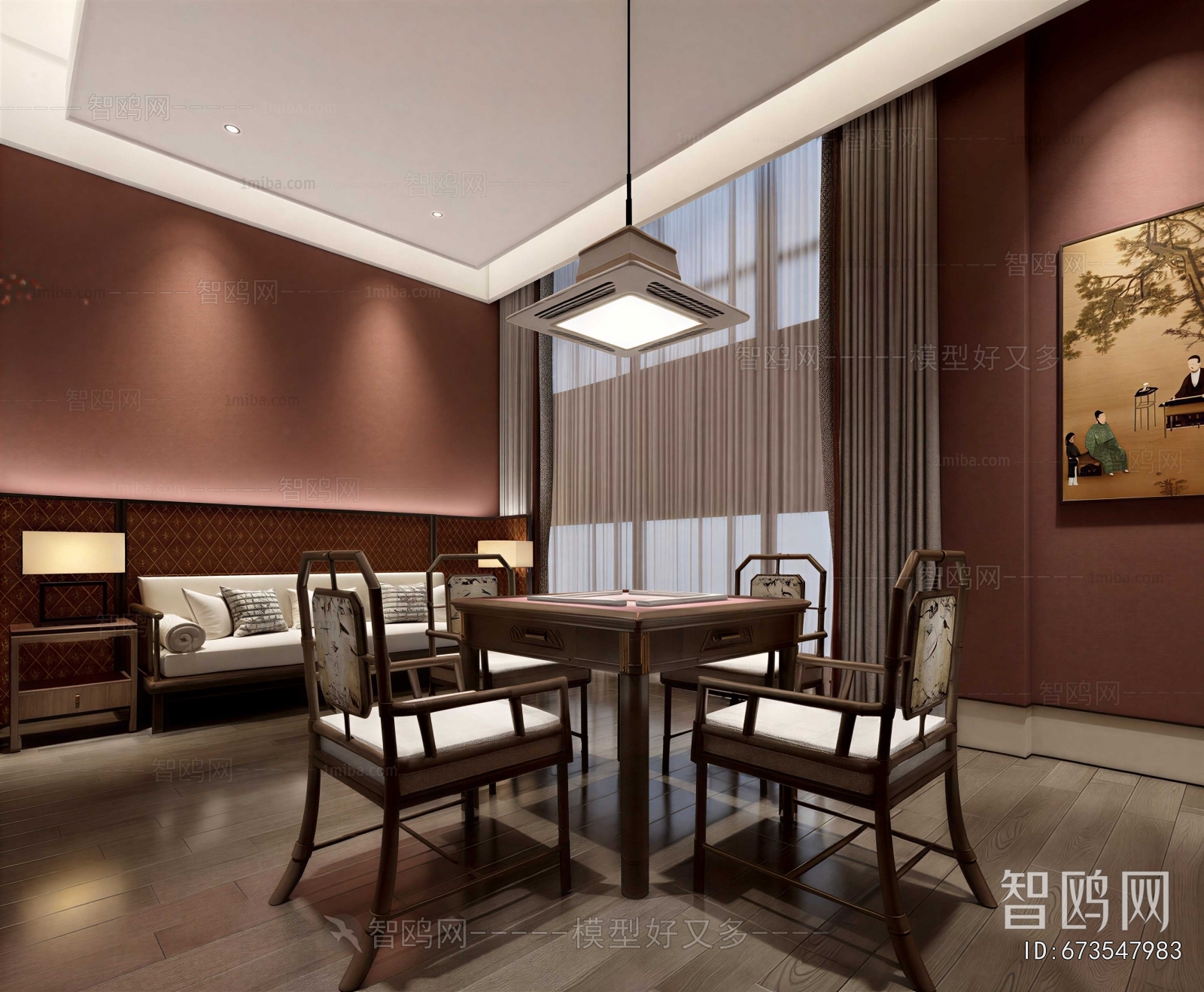New Chinese Style Chess And Card Room