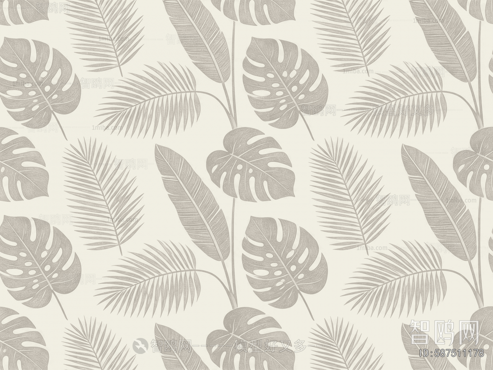 Animal And Plant Pattern Wallpaper