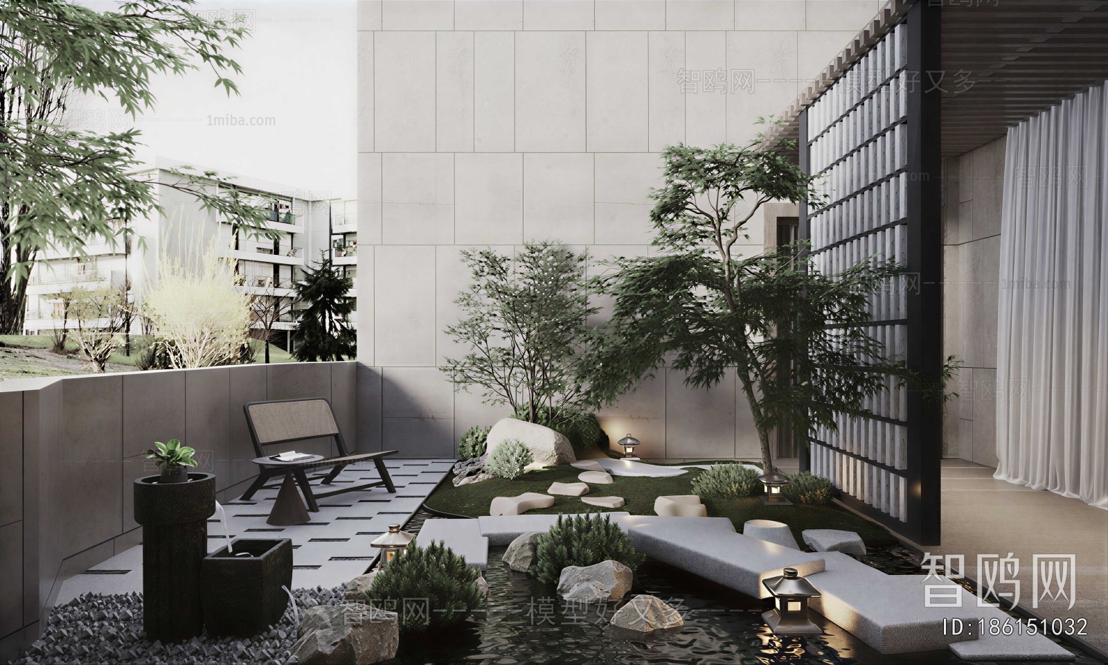 New Chinese Style Courtyard/landscape